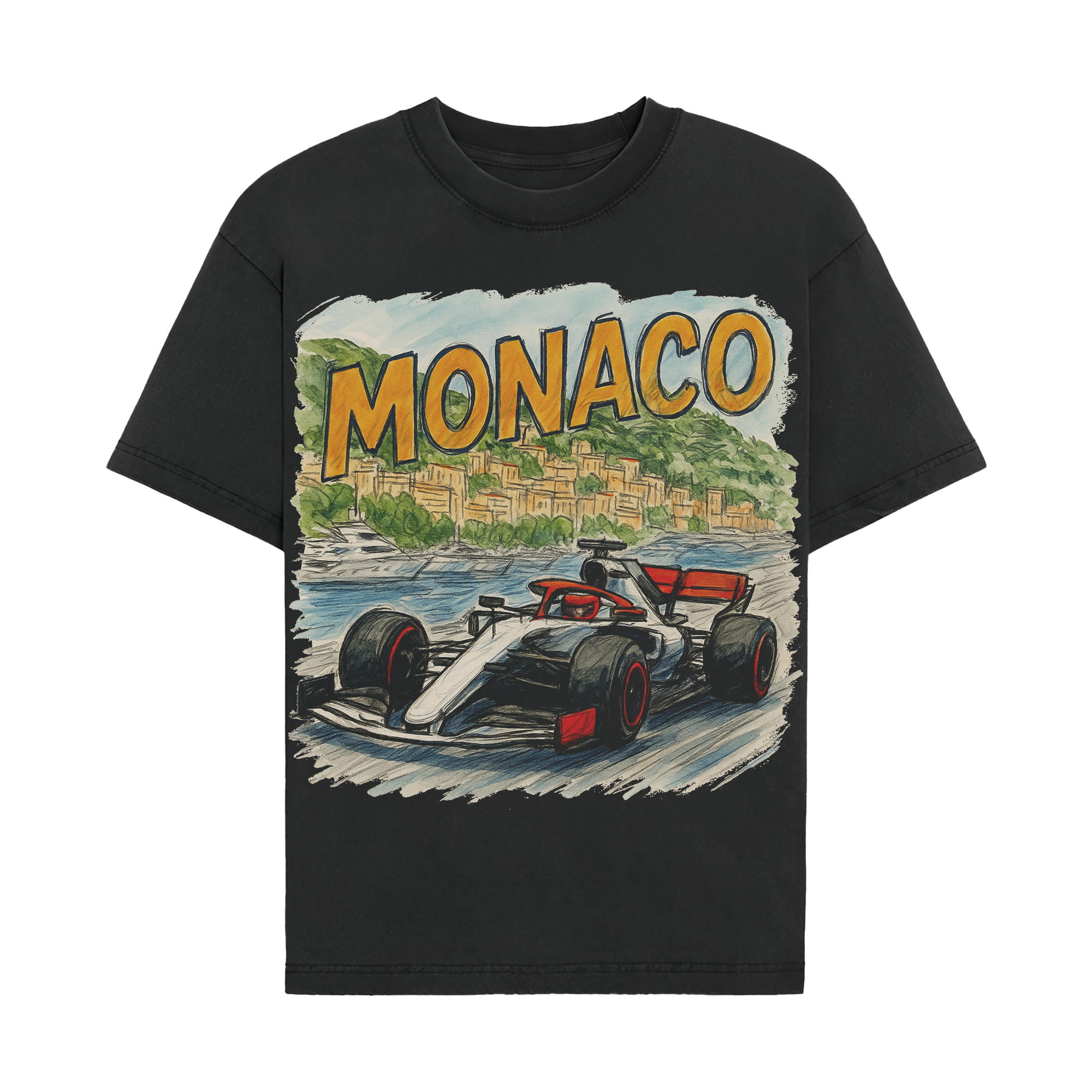 Retro Monaco Grand Prix T-shirt