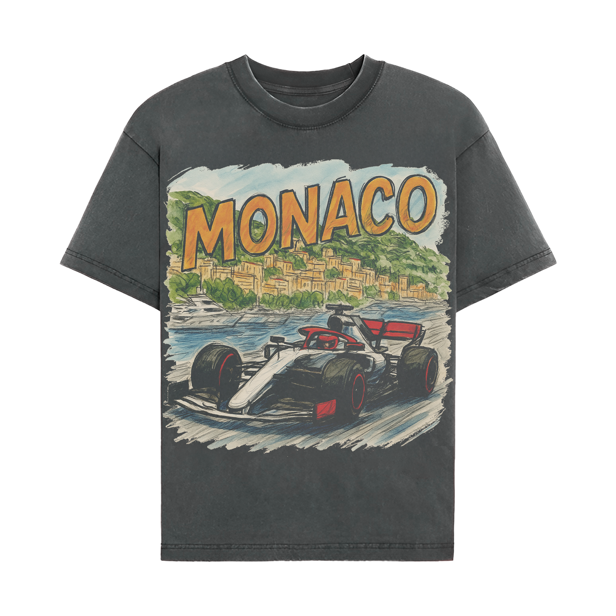 Retro Monaco Grand Prix T-shirt