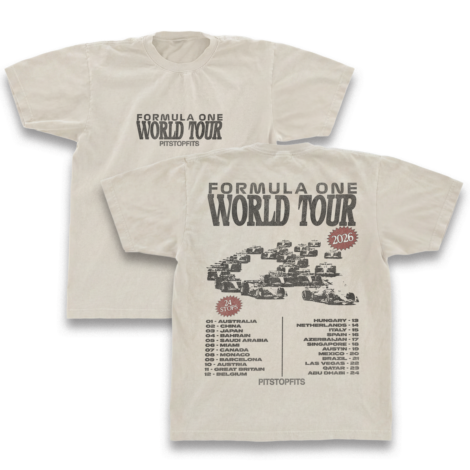 F1 World Tour 2026 Vintage Shirt V2