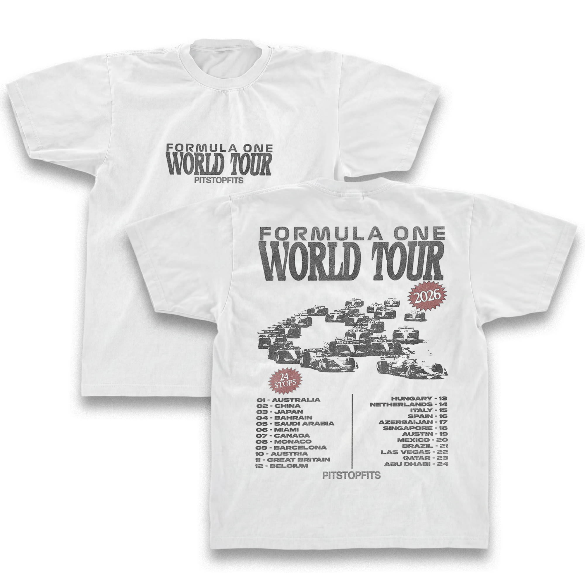 F1 World Tour 2026 Vintage Shirt V2