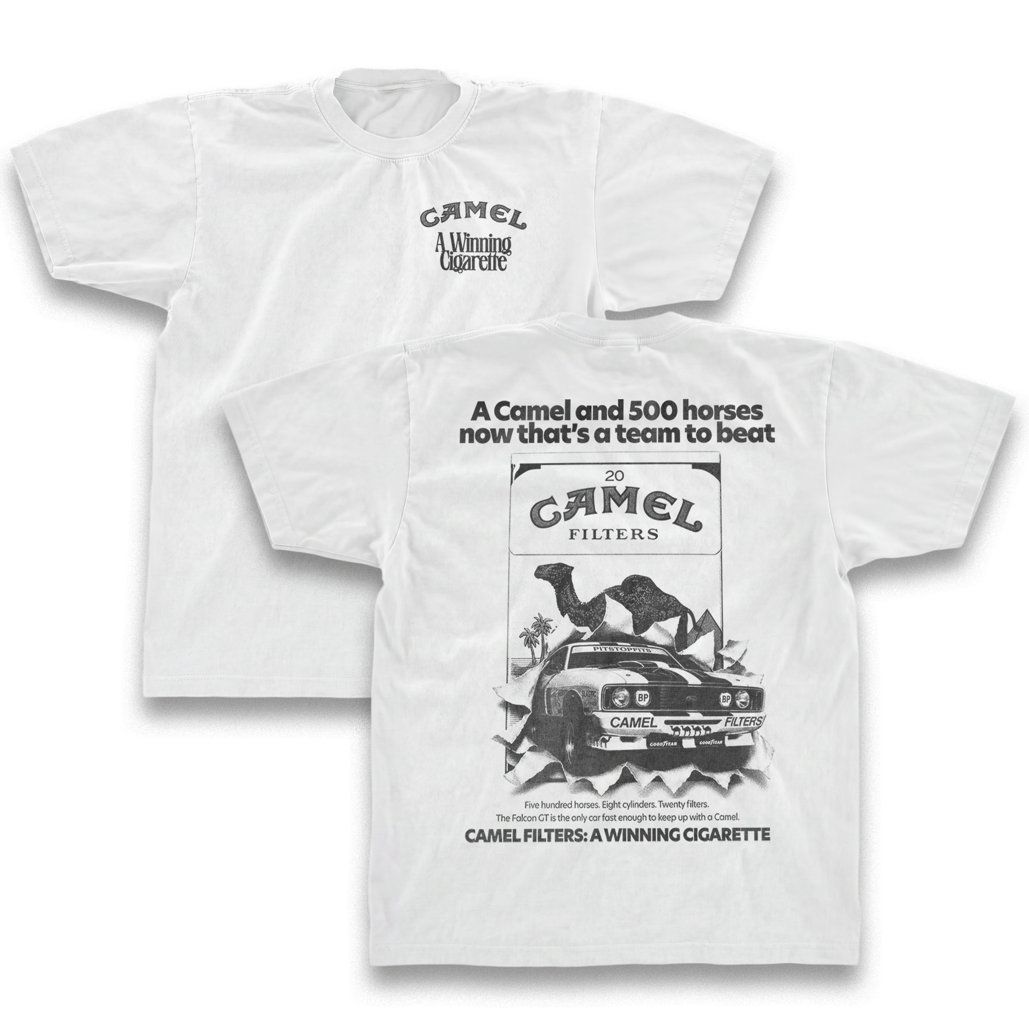 Camel Vintage Racing Graphic Shirt