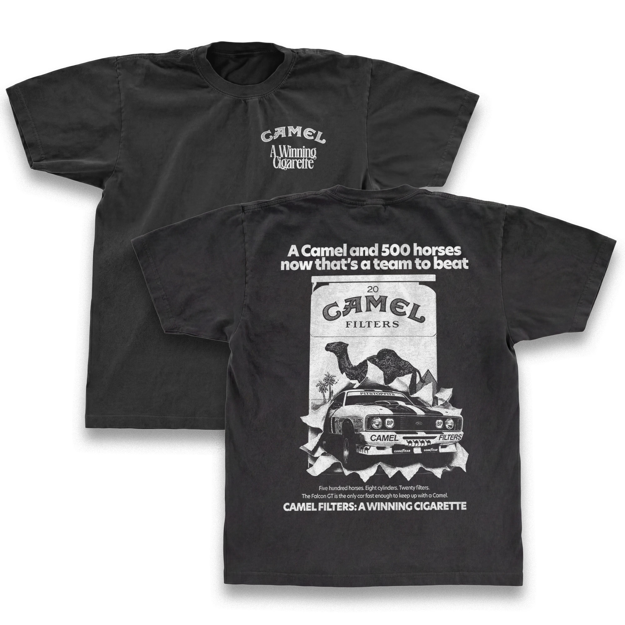 Camel Vintage Racing Graphic Shirt