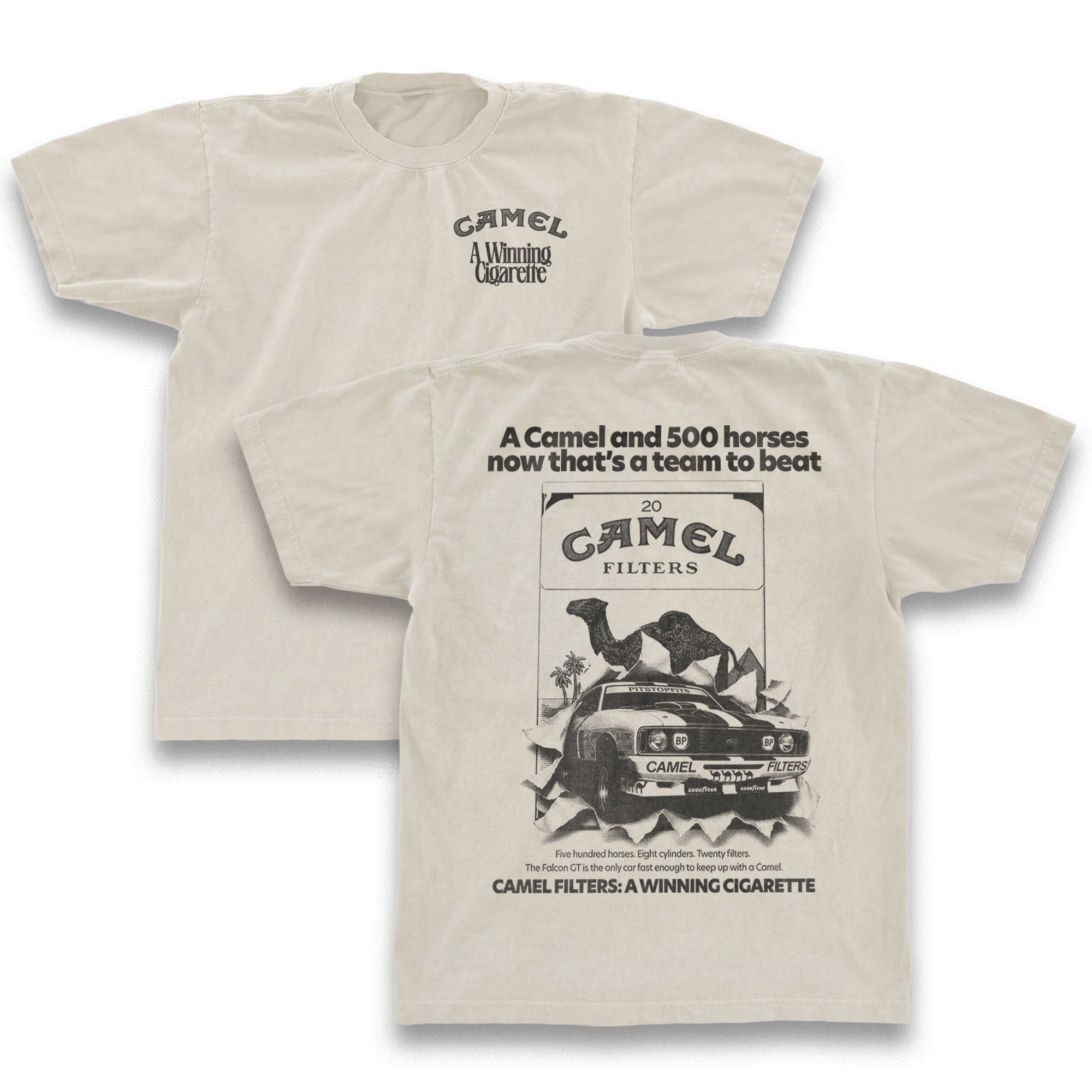 Camel Vintage Racing Graphic Shirt