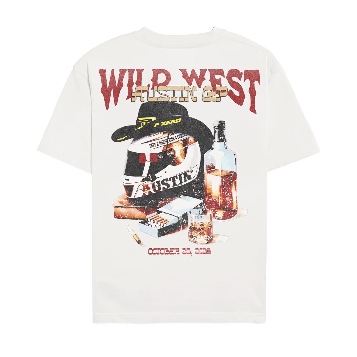 Wild West Austin Graphic Tee - White back