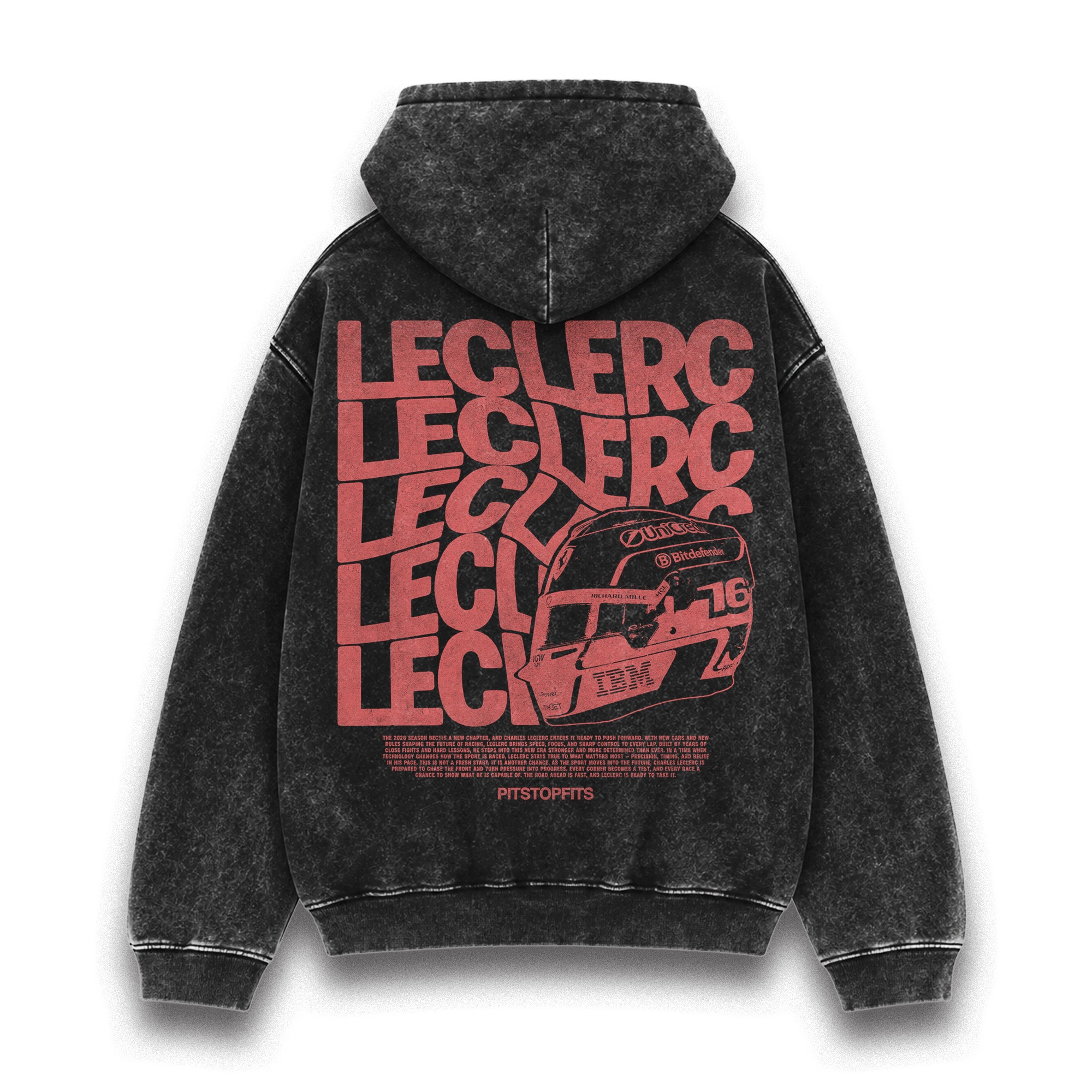 Leclerc Driver Helmet Washed Hoodie
