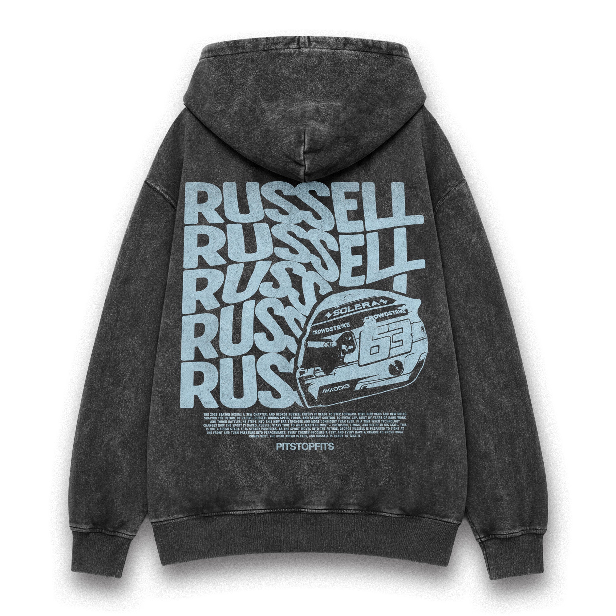 Russell Driver Helmet Washed Hoodie