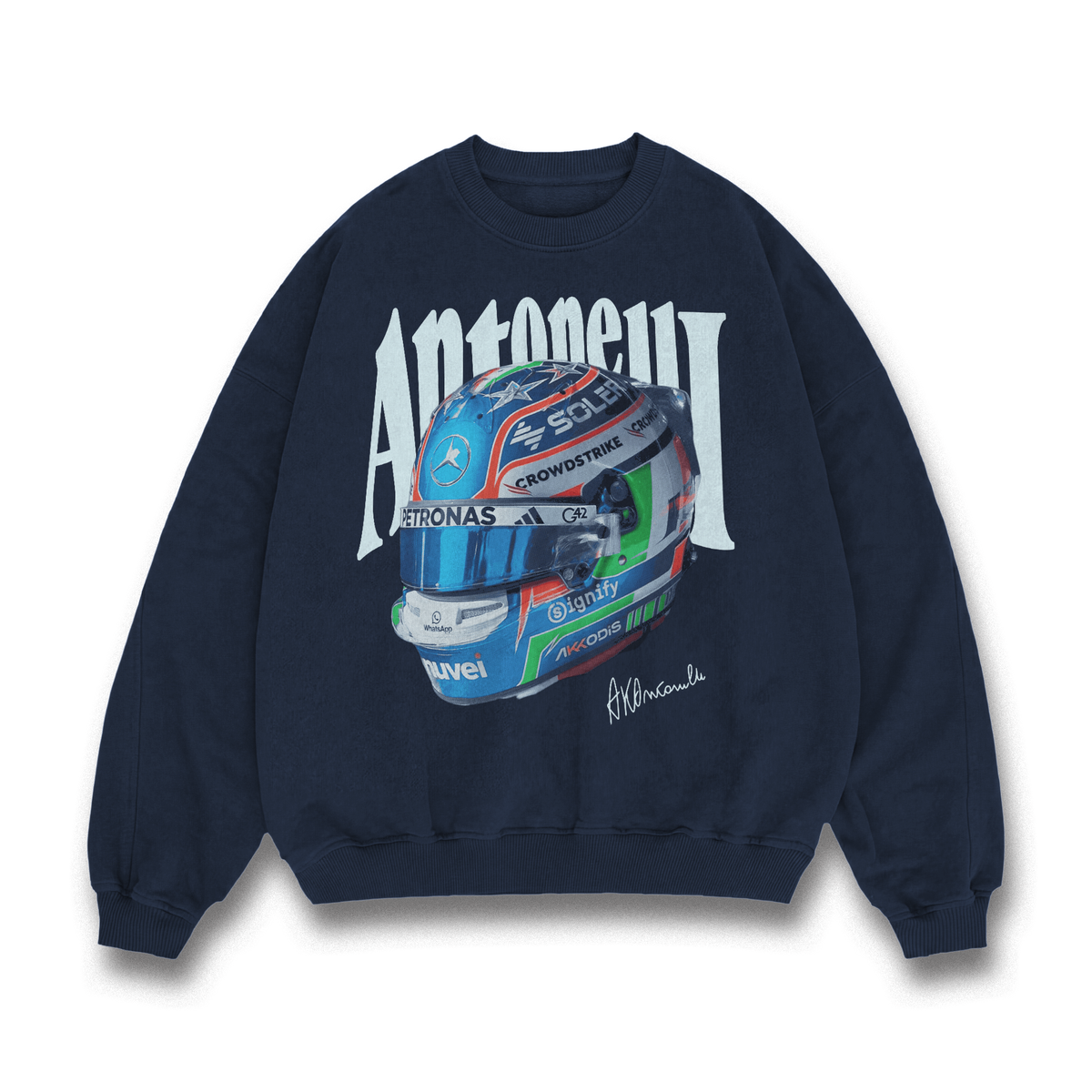 Antonelli Helmet Crewneck - Navy front