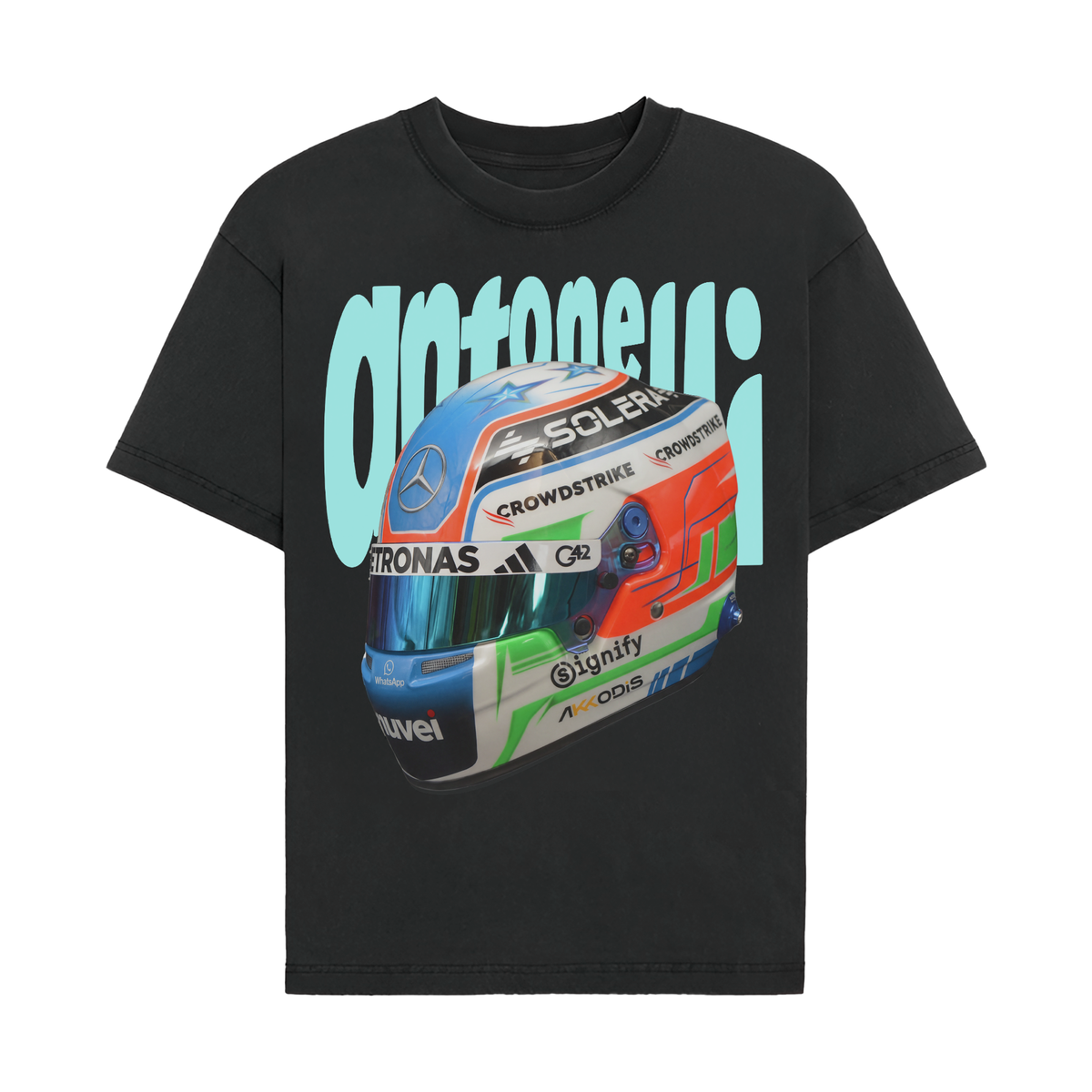 Antonelli Helmet Tee - Black front