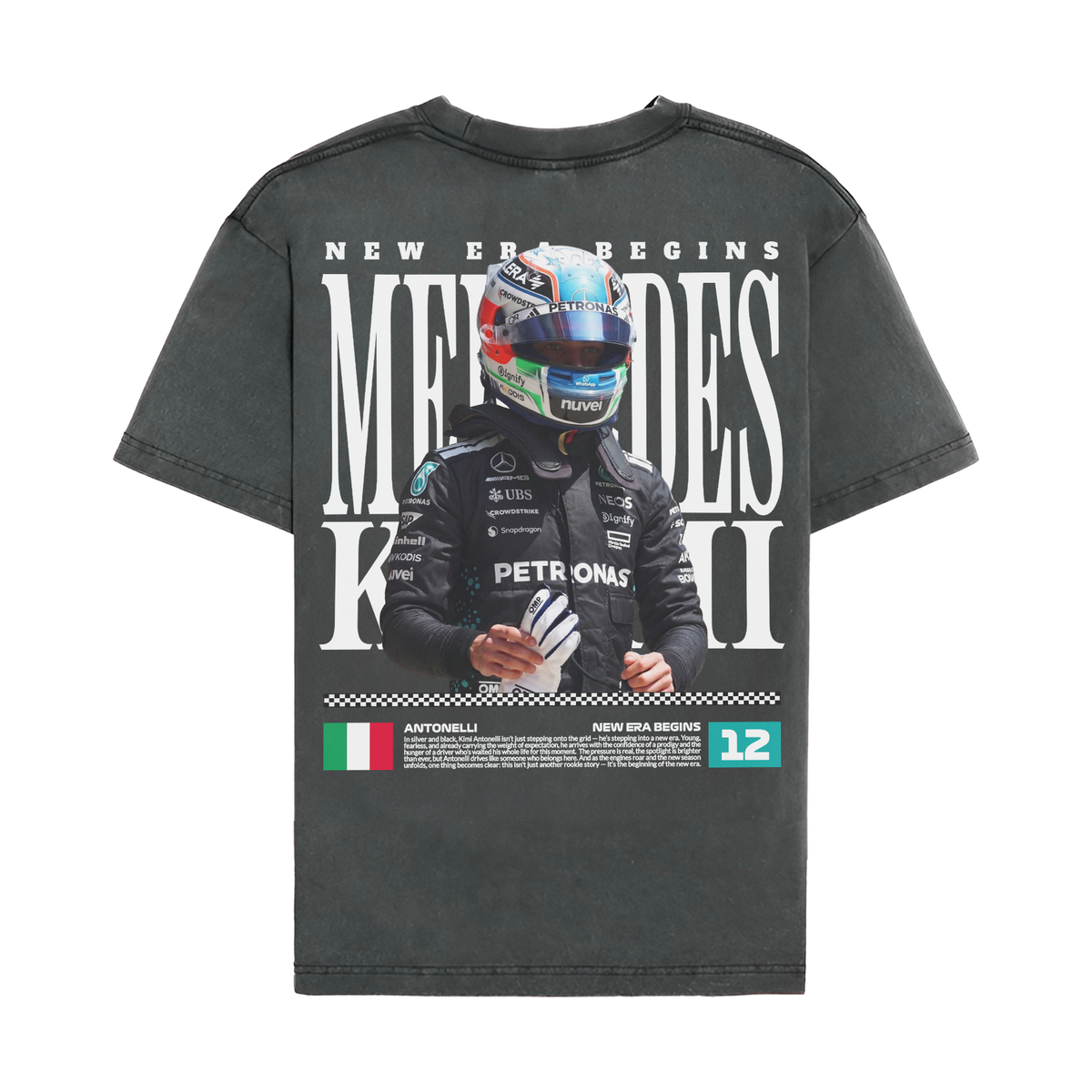 Antonelli Legacy Graphic Tee - Washed Black back