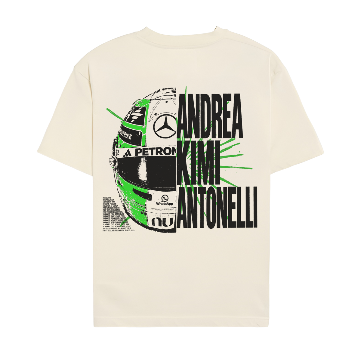 Antonelli Split Helmet Tee - Off-White back