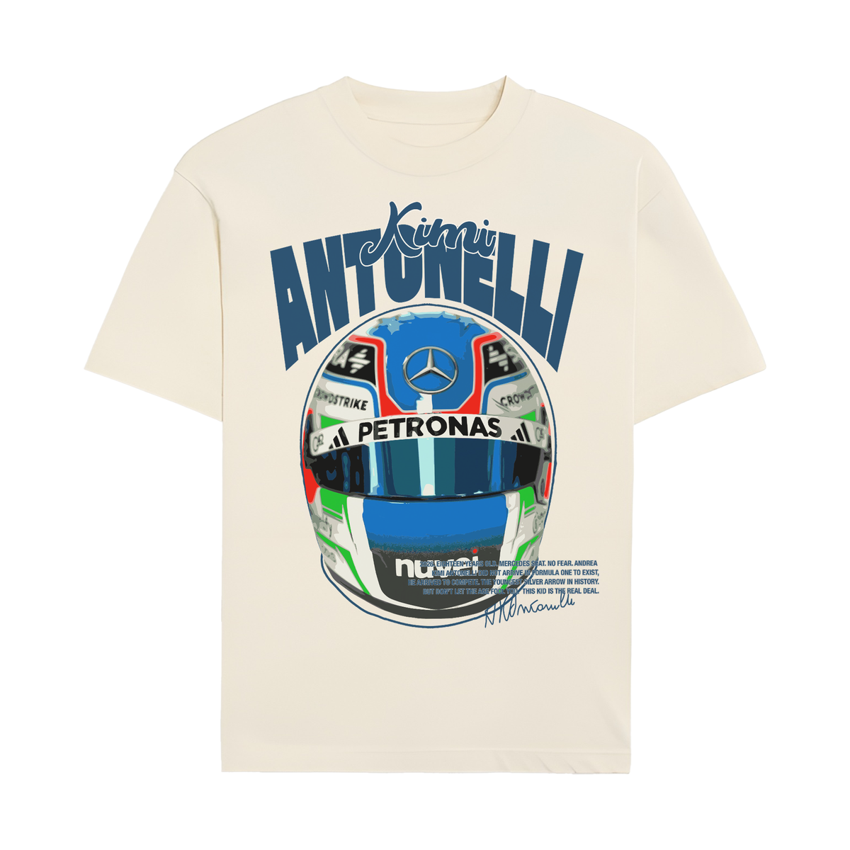 Antonelli V2 Helmet Tee - Off-White front
