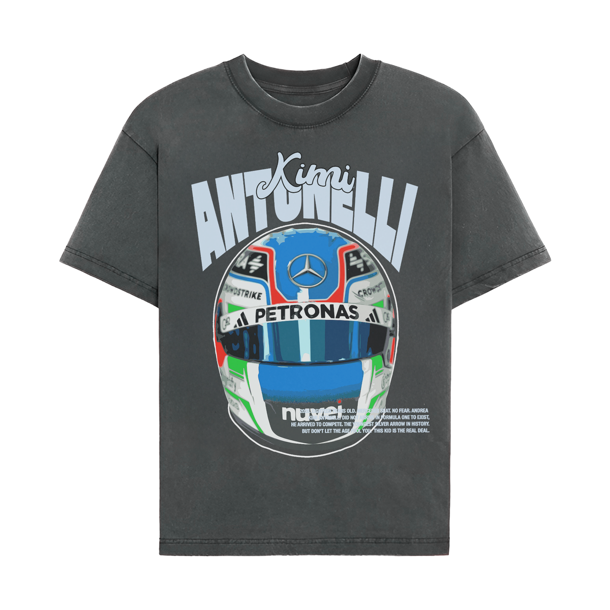 Antonelli V2 Helmet Tee - Washed Black front
