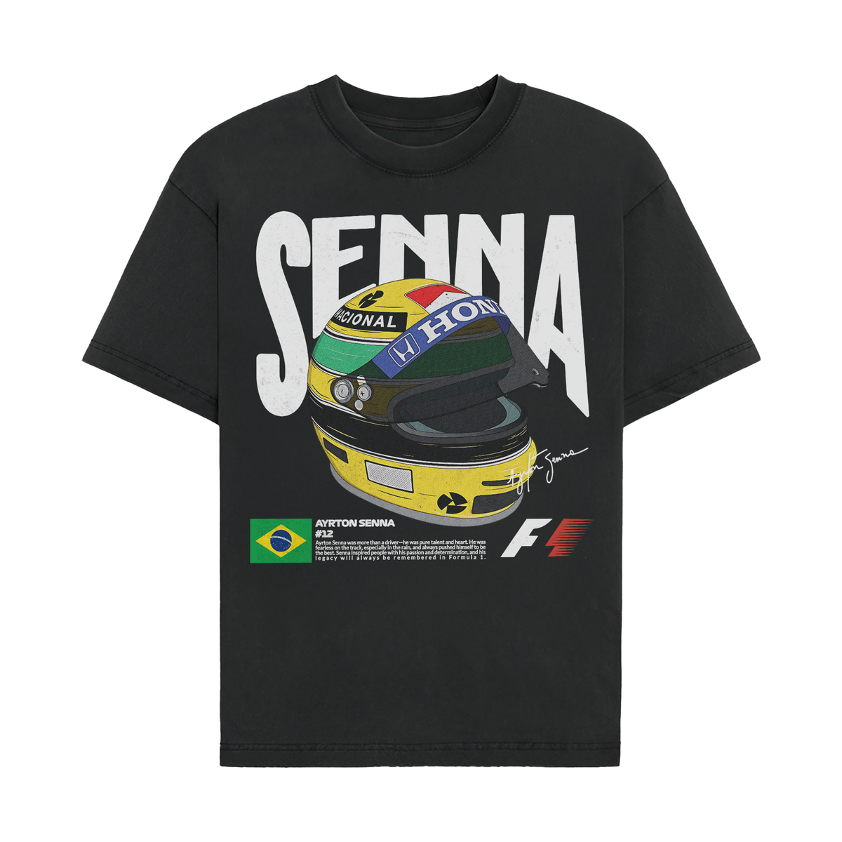 Ayrton Senna T-shirt - Black front