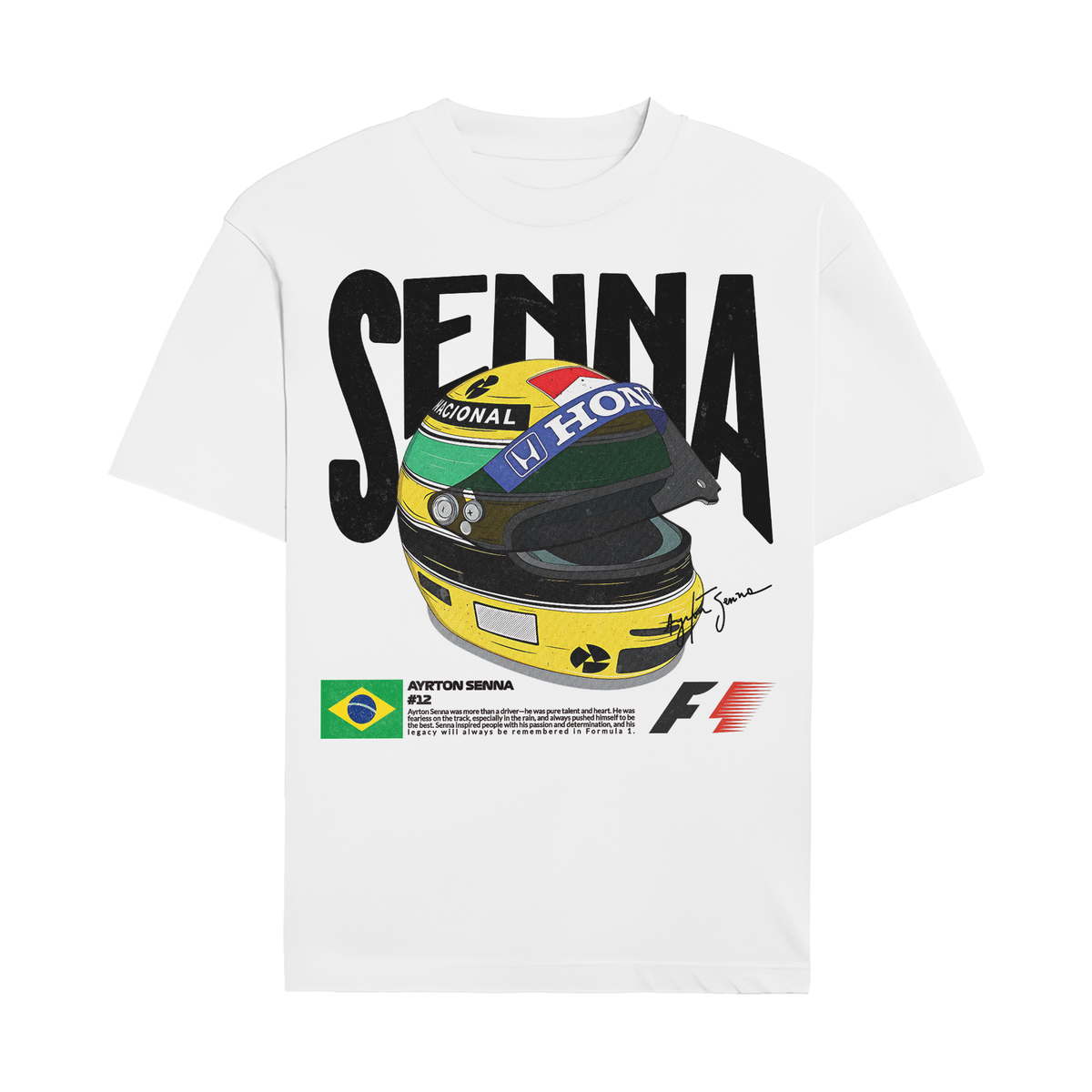 Ayrton Senna T-shirt - White front