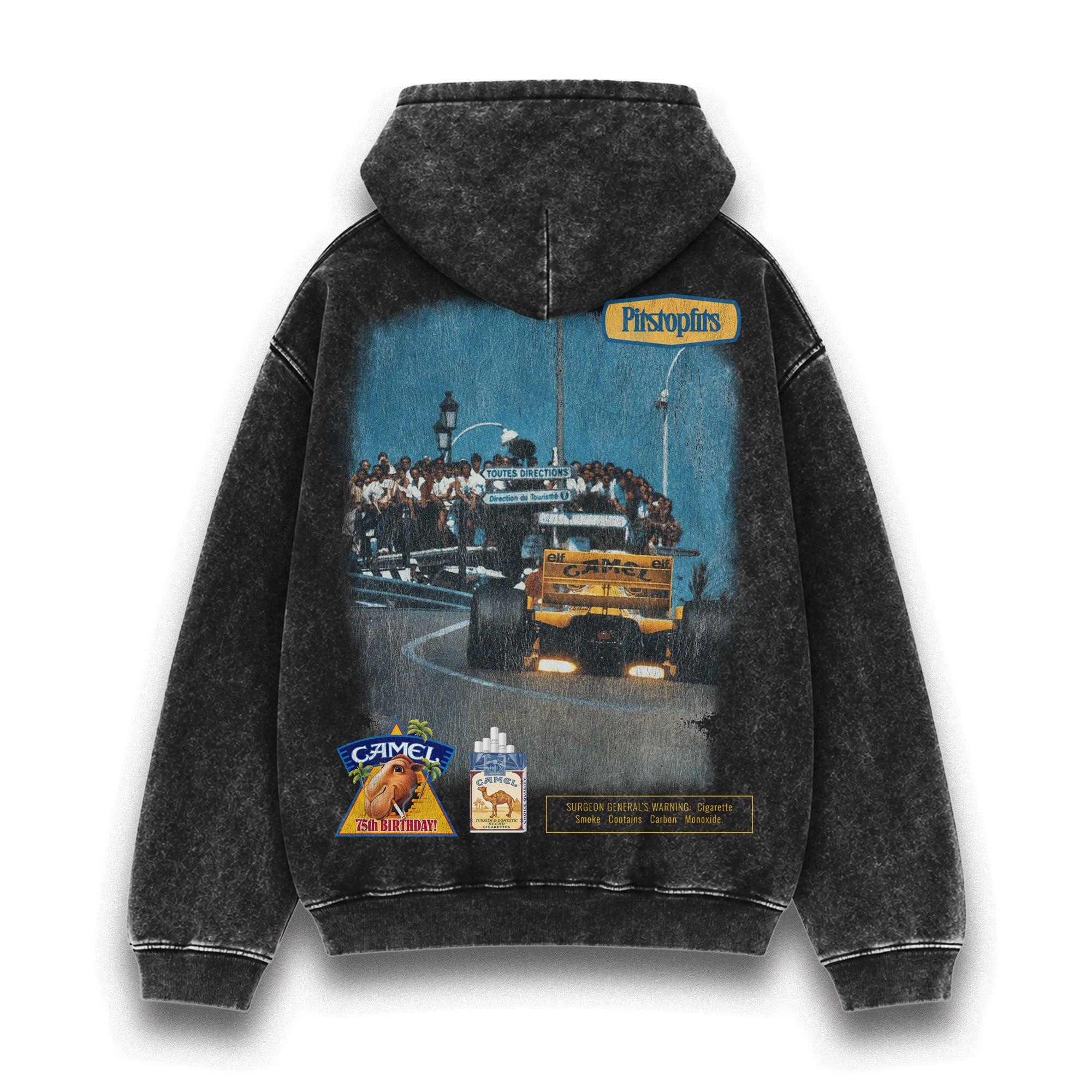Camel Vintage F1 Washed Hoodie