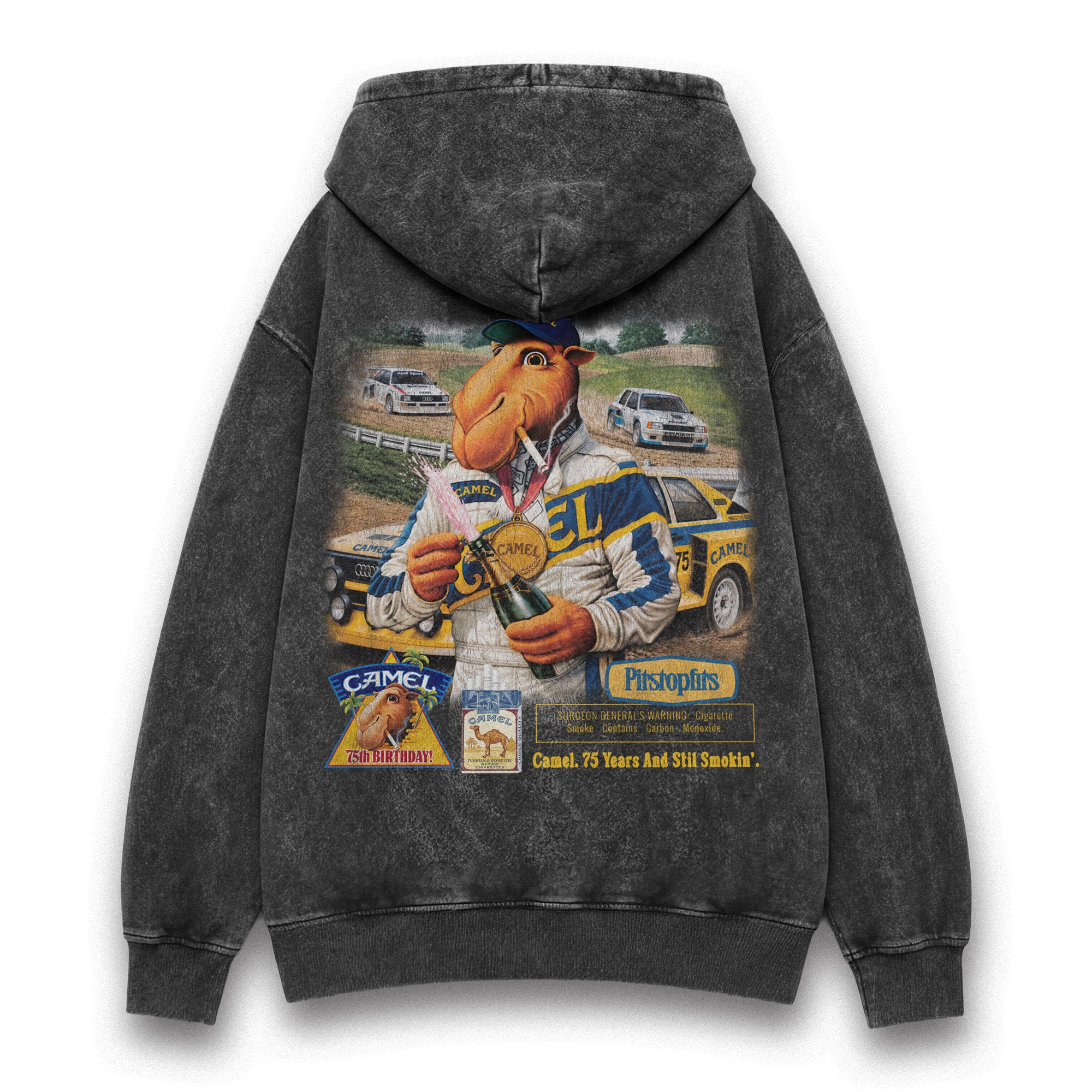 Camel Racing Washed Hoodie V2