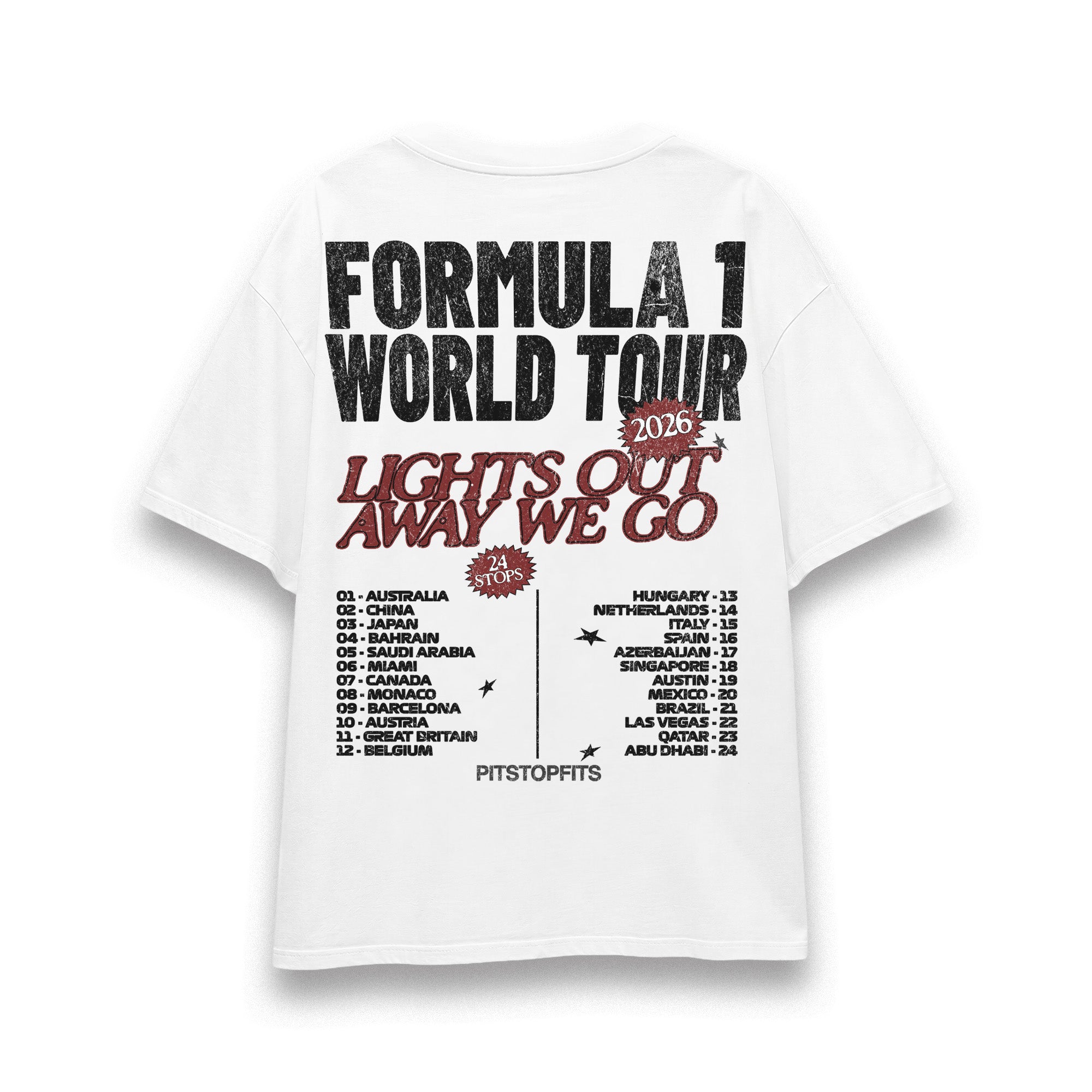 F1 World Tour 2026 Vintage Tee