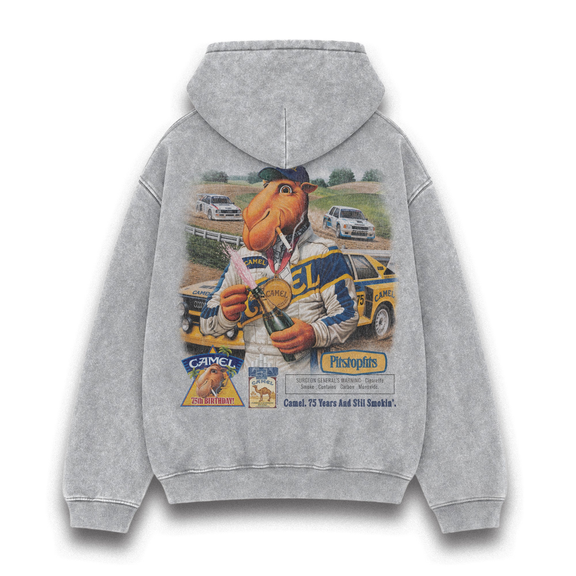 Camel Racing Washed Hoodie V2