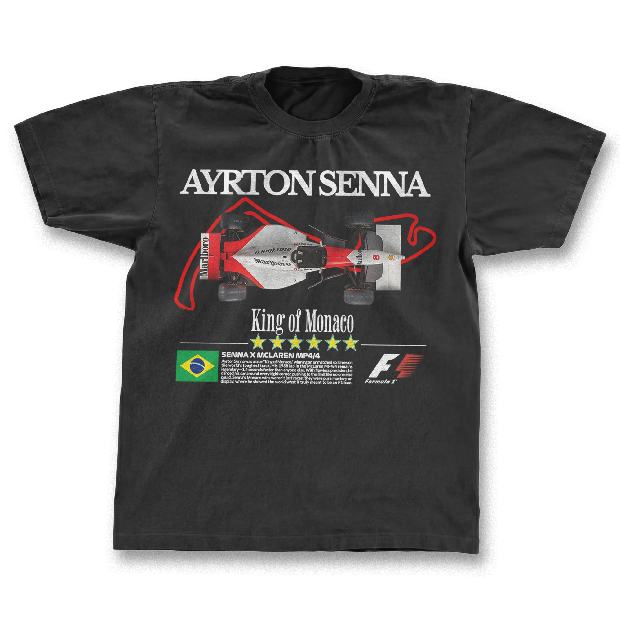 Ayrton Senna "King of Monaco" T-shirt