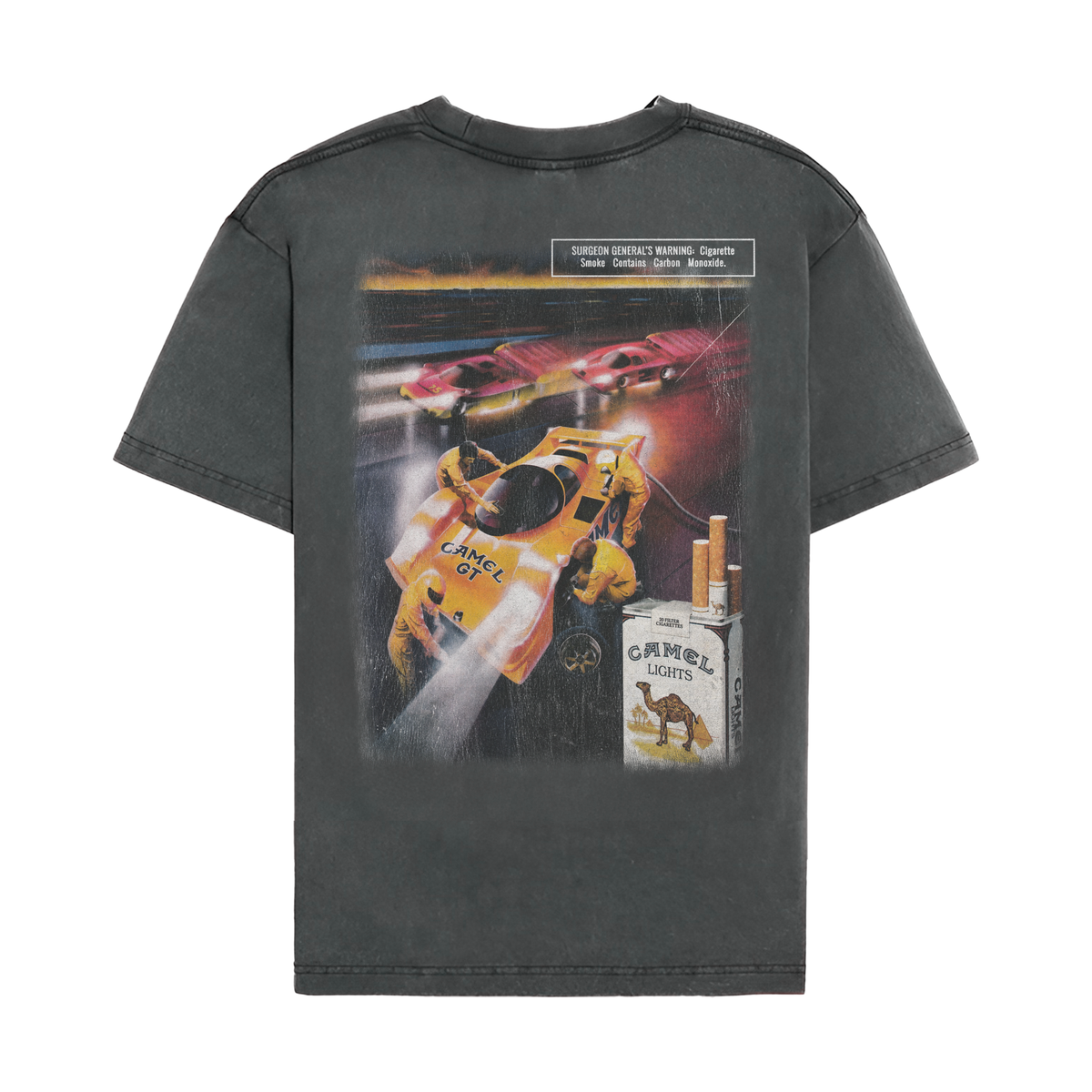 Camel GT Vintage Racing Shirt - Washed Black back