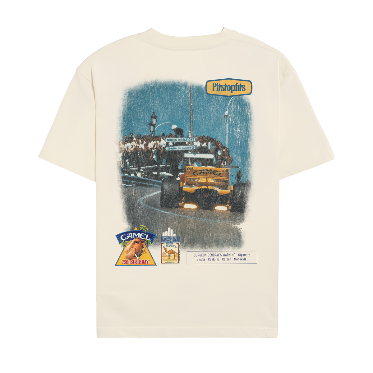 Camel Vintage F1 Shirt - Off-White back