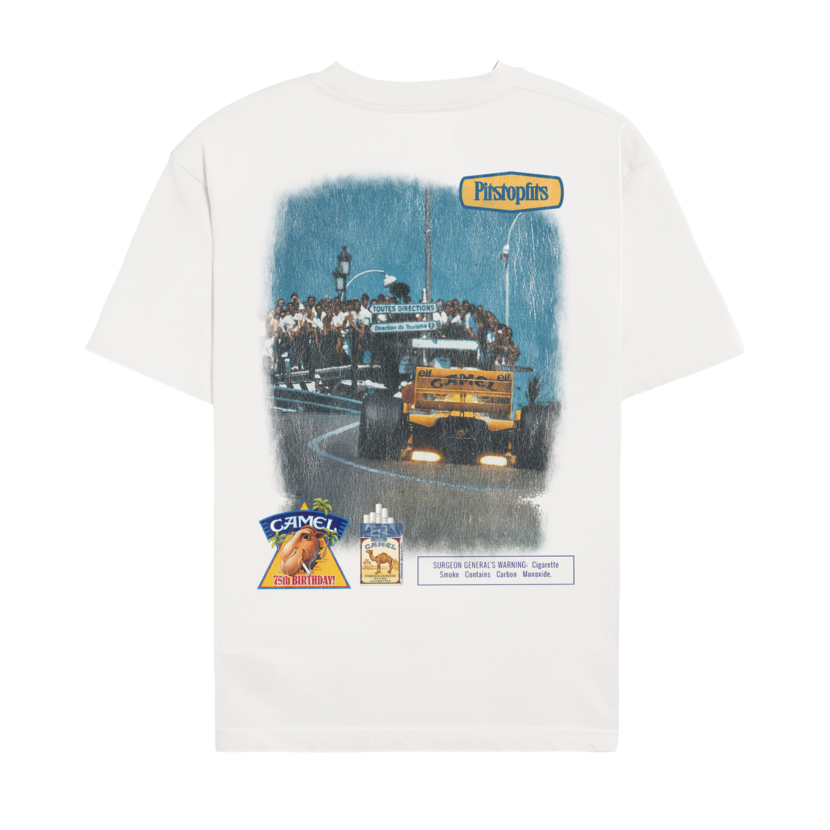 Camel Vintage F1 Shirt - White back