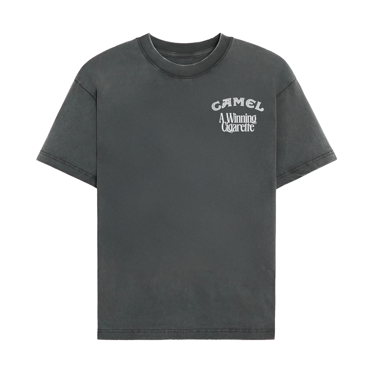 Camel Vintage Racing Graphic Shirt - Washed Black front