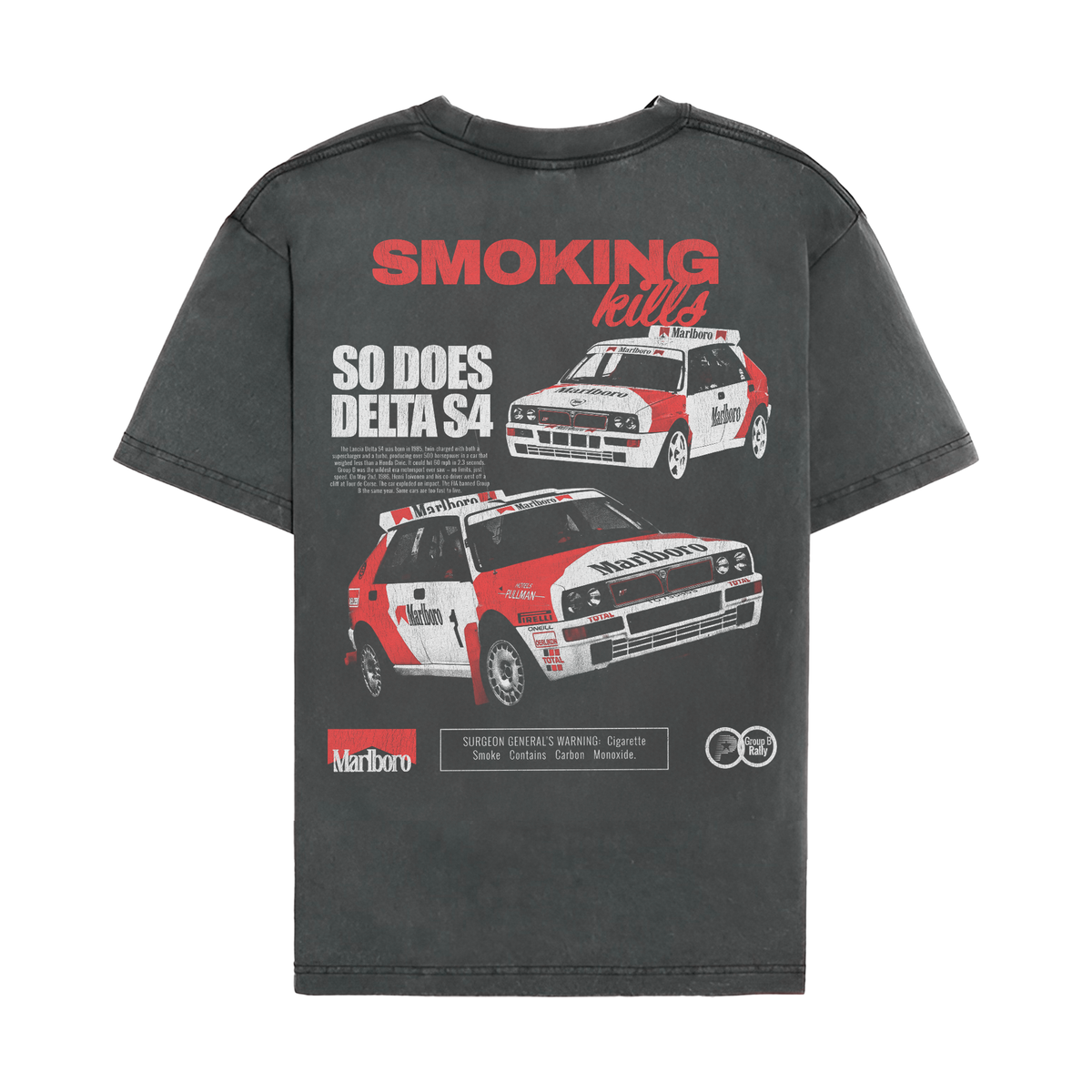Group B Vintage Rally Shirt - Washed Black back