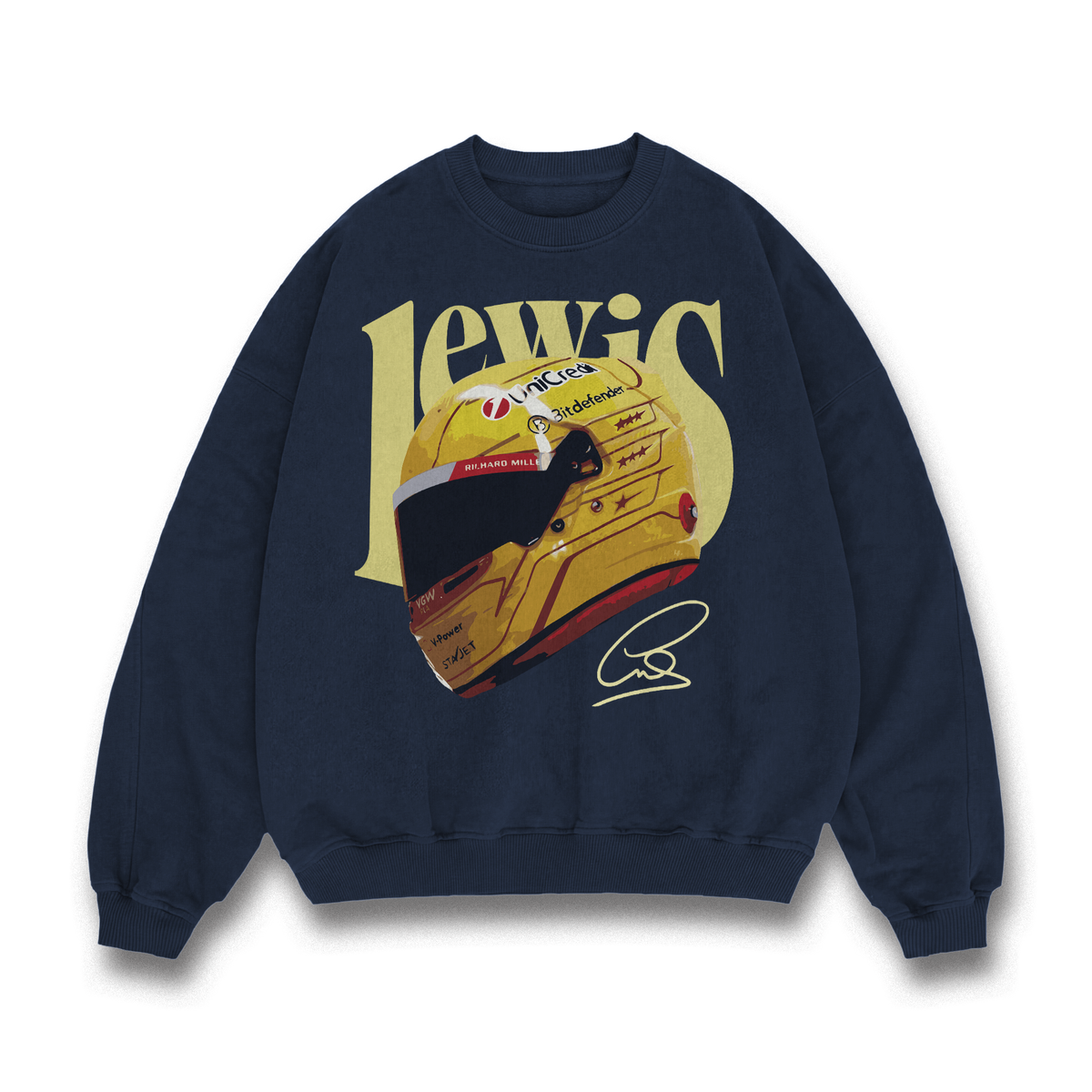 Hamilton Helmet Crewneck - Navy front