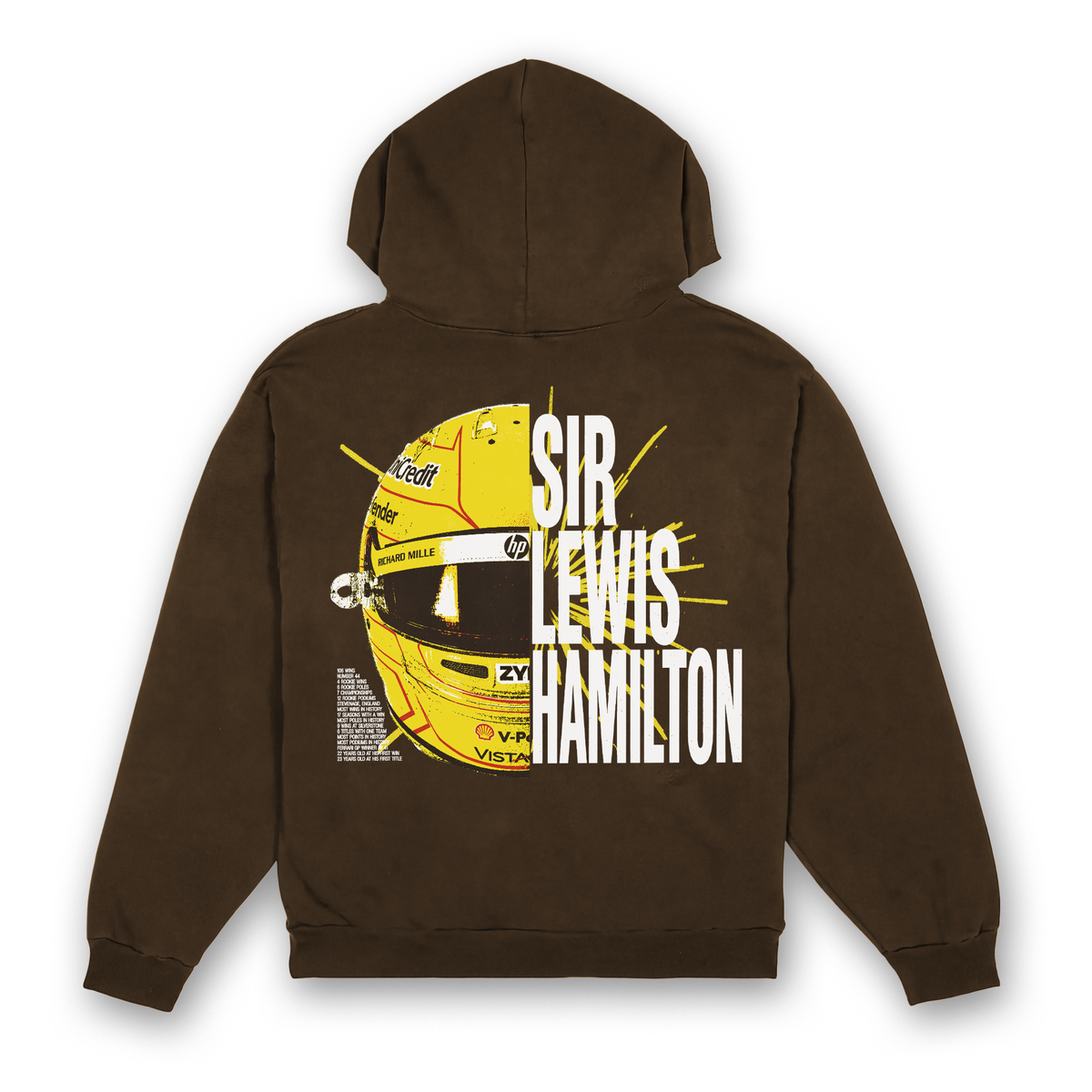 Hamilton Split Helmet Hoodie - Dark Chocolate back