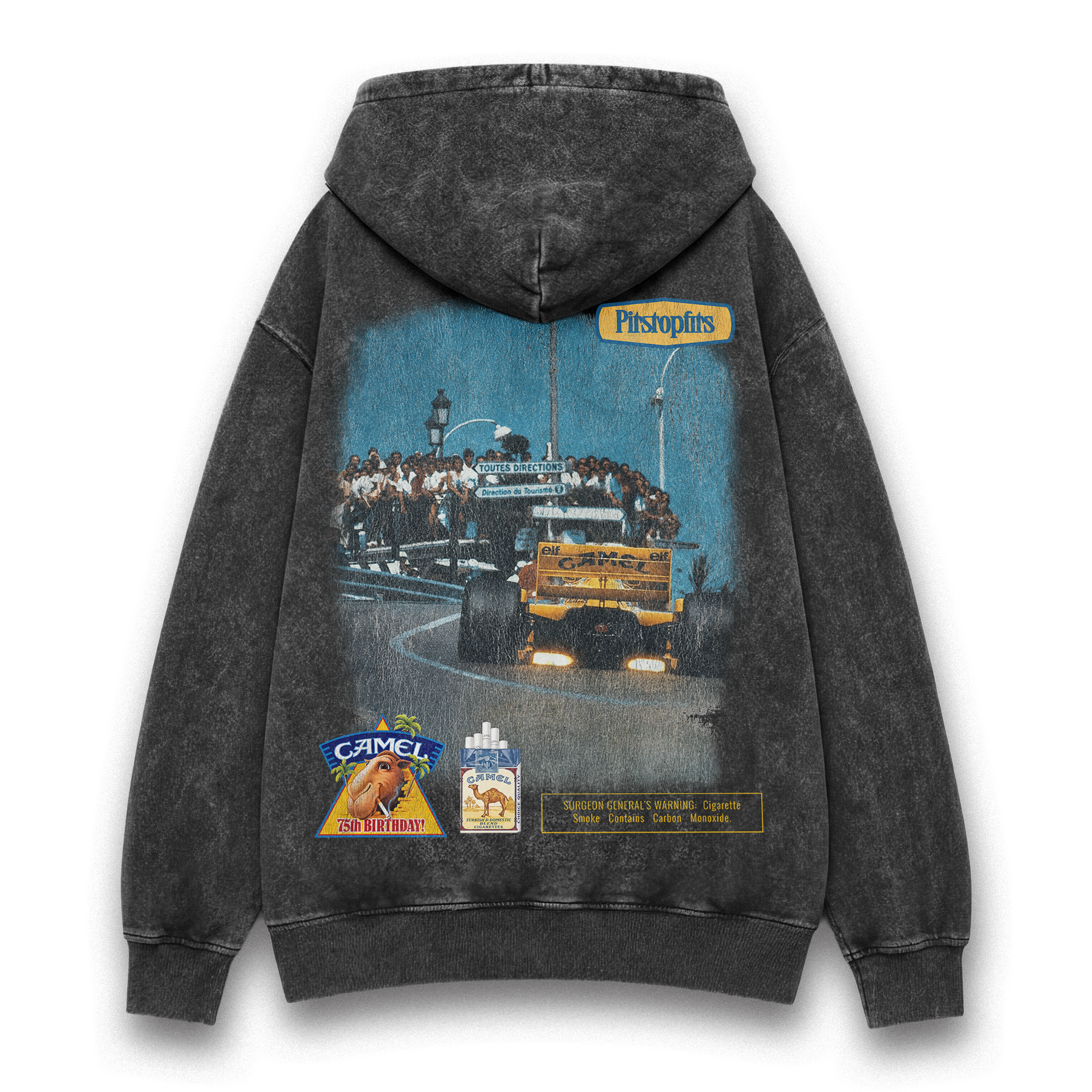 Camel Vintage F1 Washed Hoodie