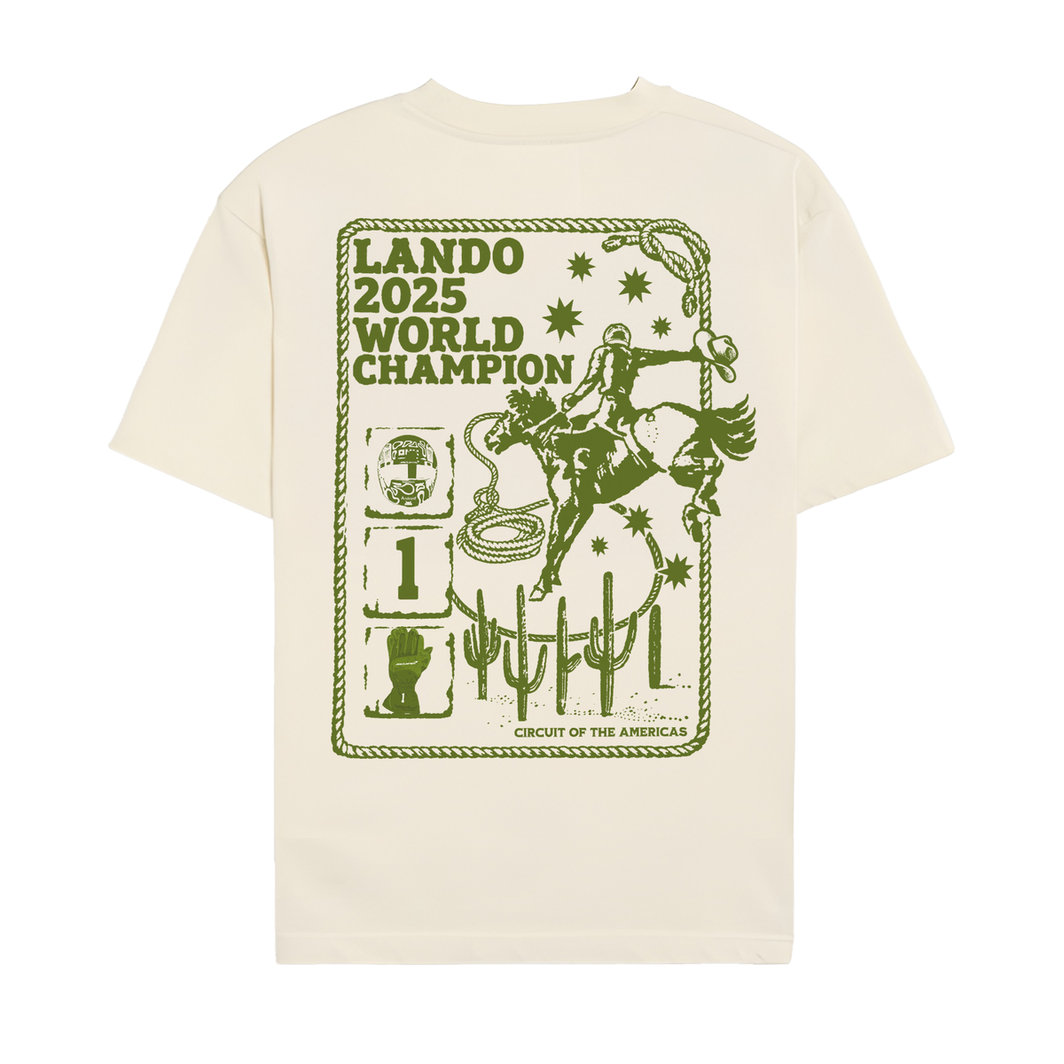 Lando Cowboy Tee - Off-White back