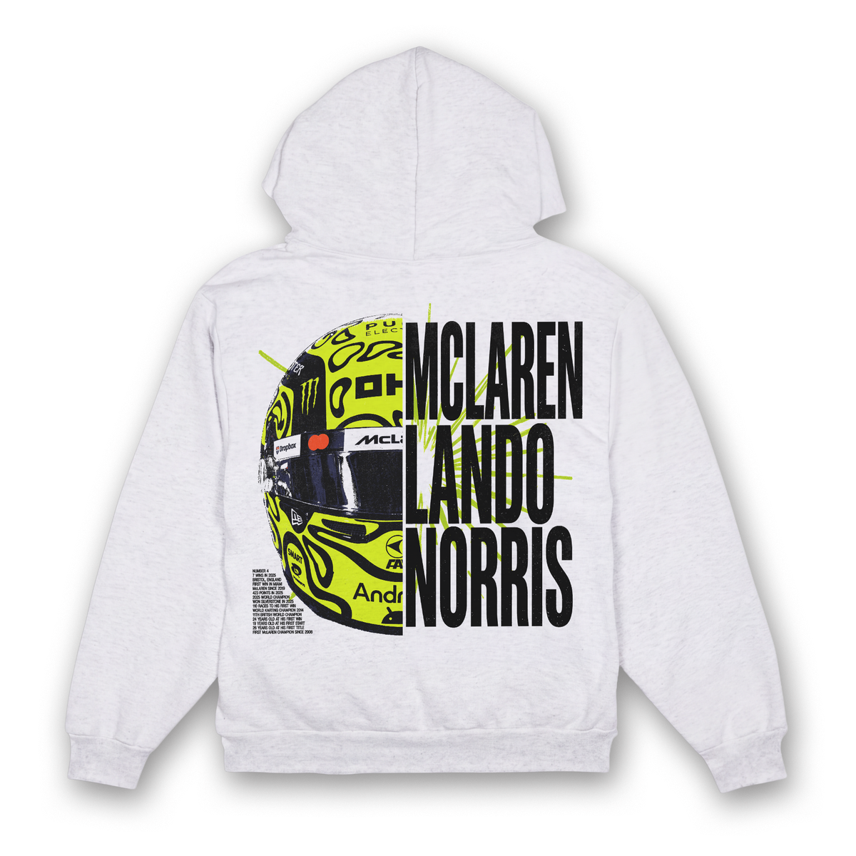 Lando Split Helmet Hoodie - Ash back
