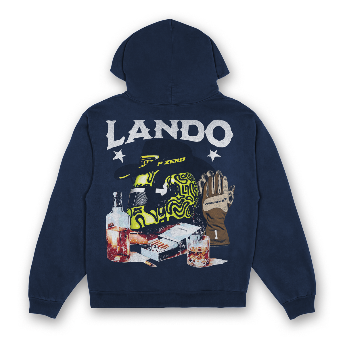 Lando Western V2 Hoodie - Navy back