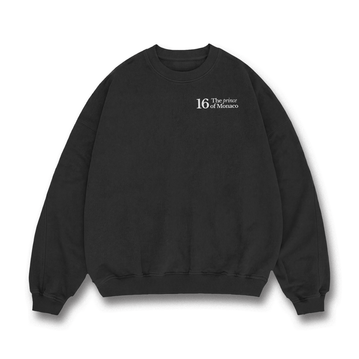Leclerc Prince of Monaco Crewneck - Black front