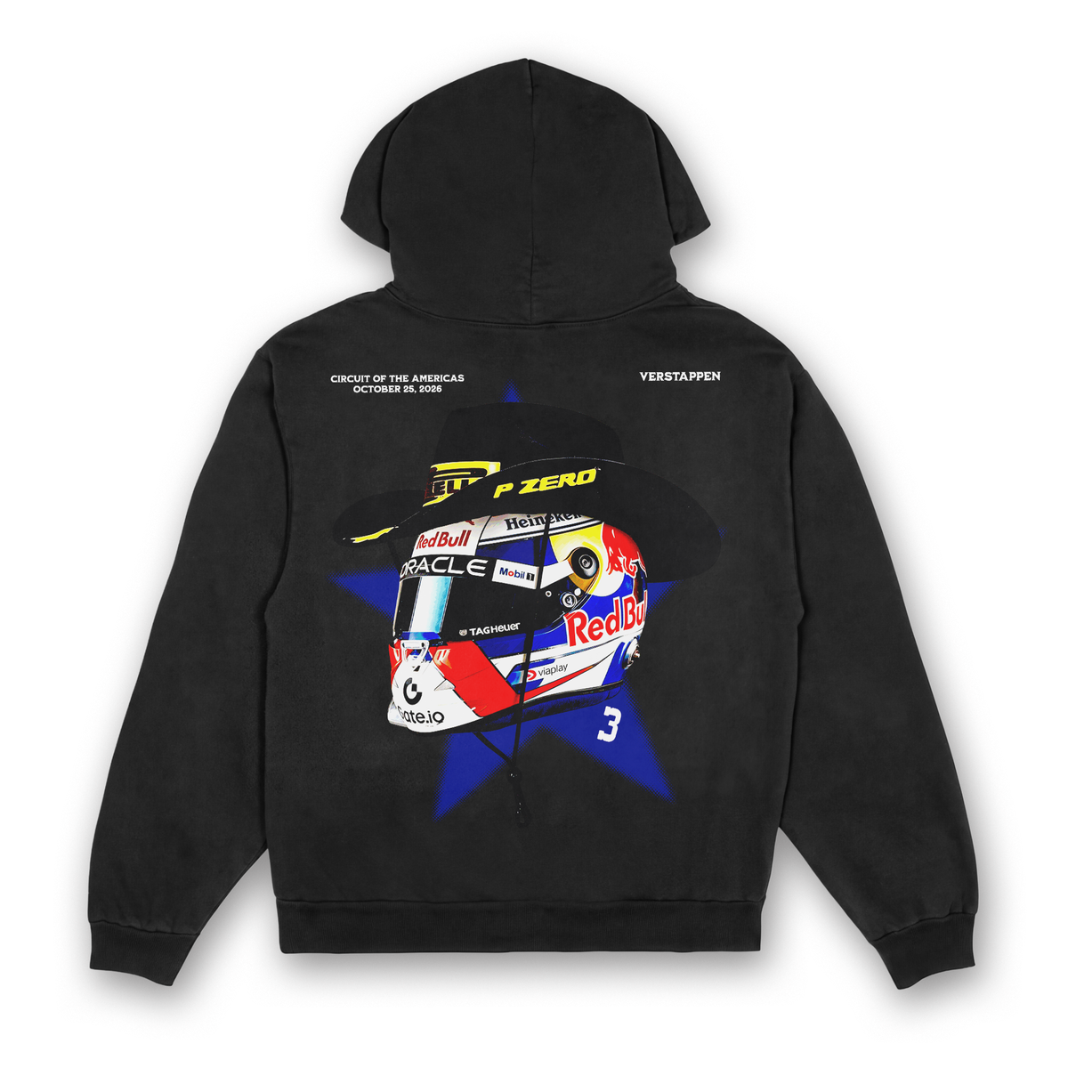 Max Cowboy Helmet Hoodie - Black back