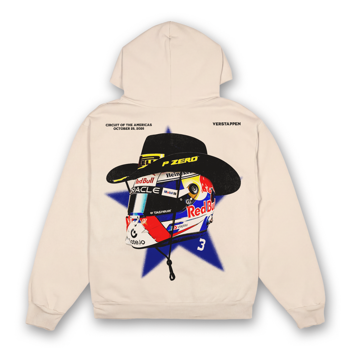 Max Cowboy Helmet Hoodie - Sand back