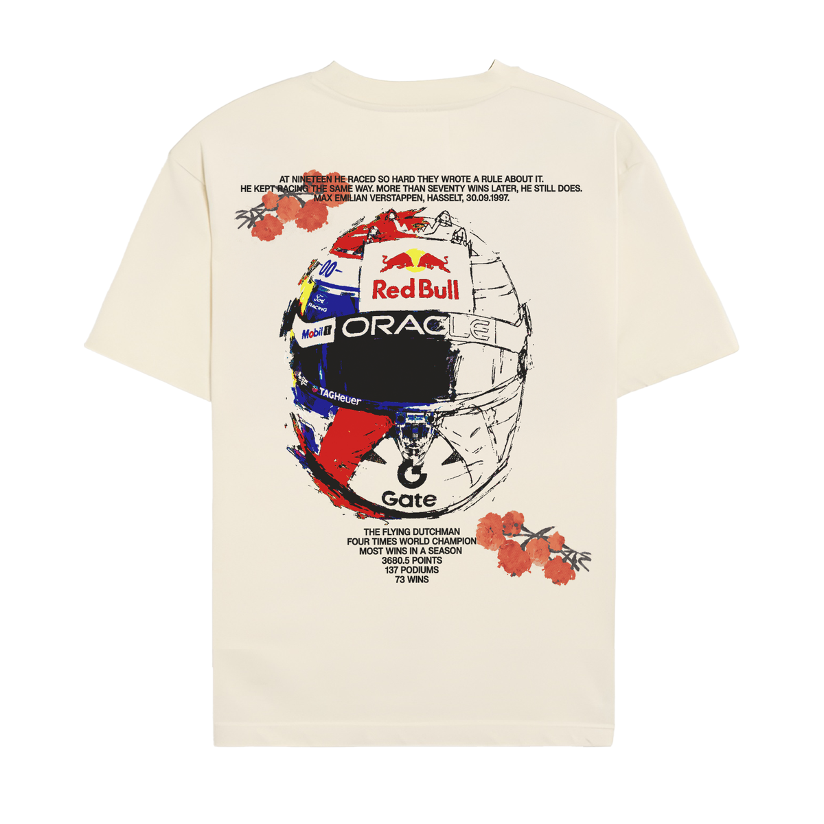 Max Floral Helmet Tee - Off-White back