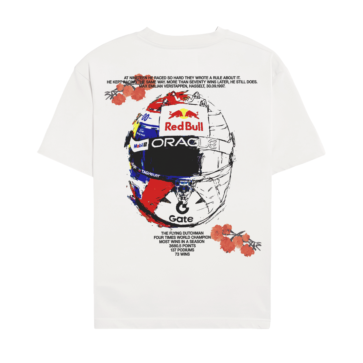 Max Floral Helmet Tee - White back