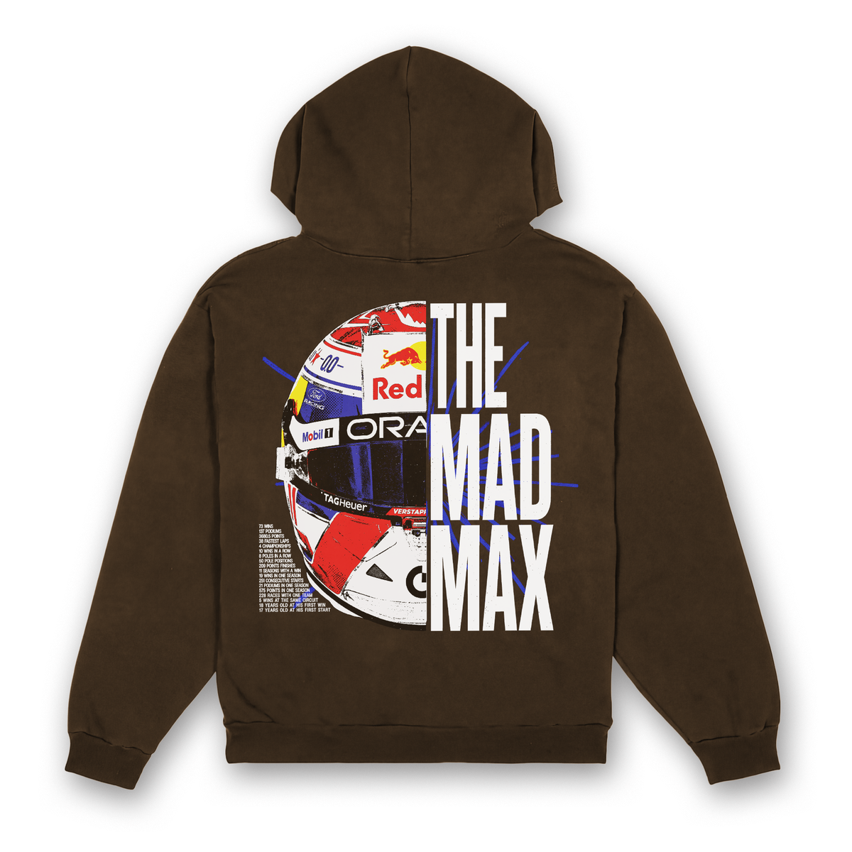 Max Split Helmet Hoodie - Dark Chocolate back