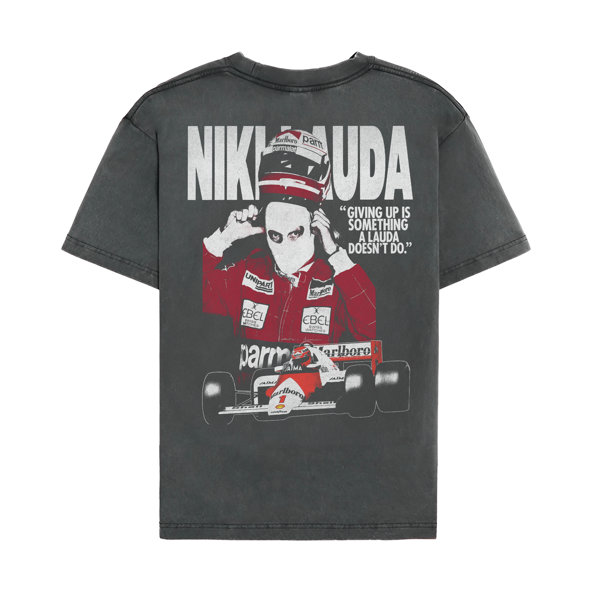 Niki Lauda Vintage Shirt - Washed Black back