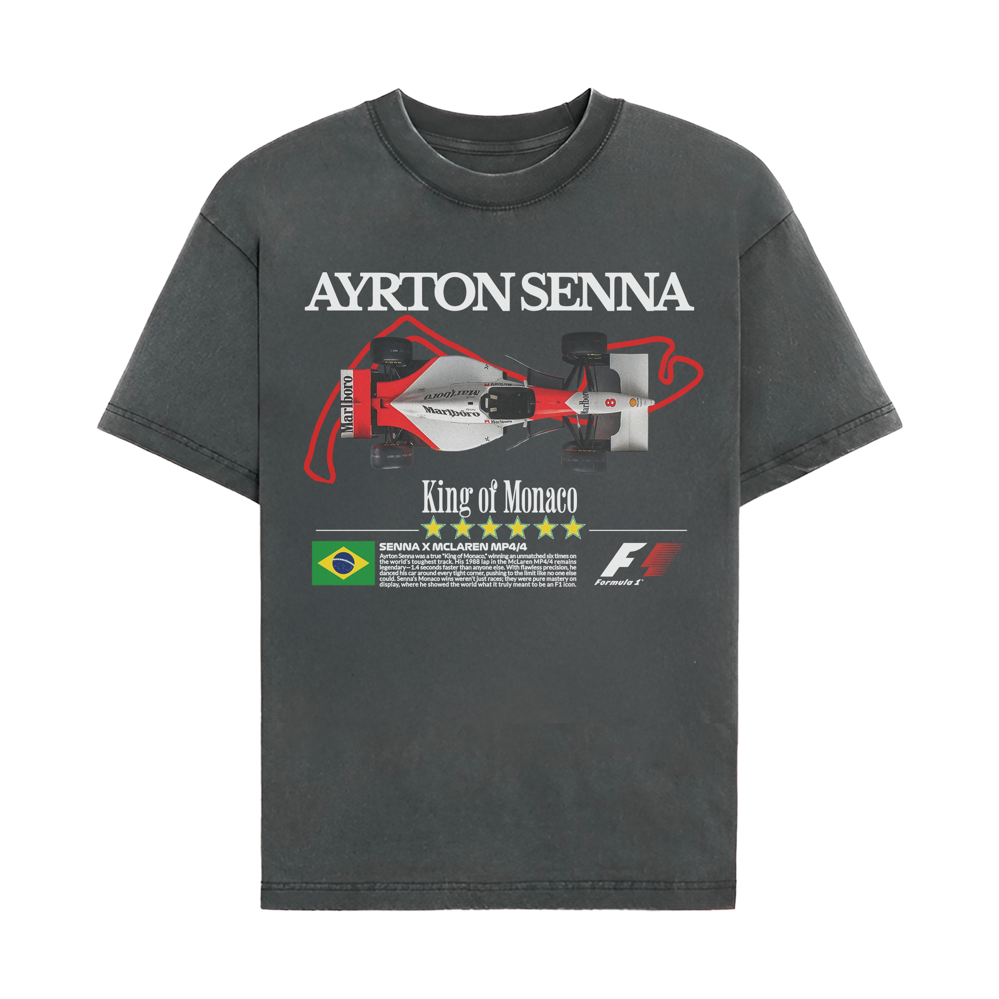 Ayrton Senna "King of Monaco" T-shirt