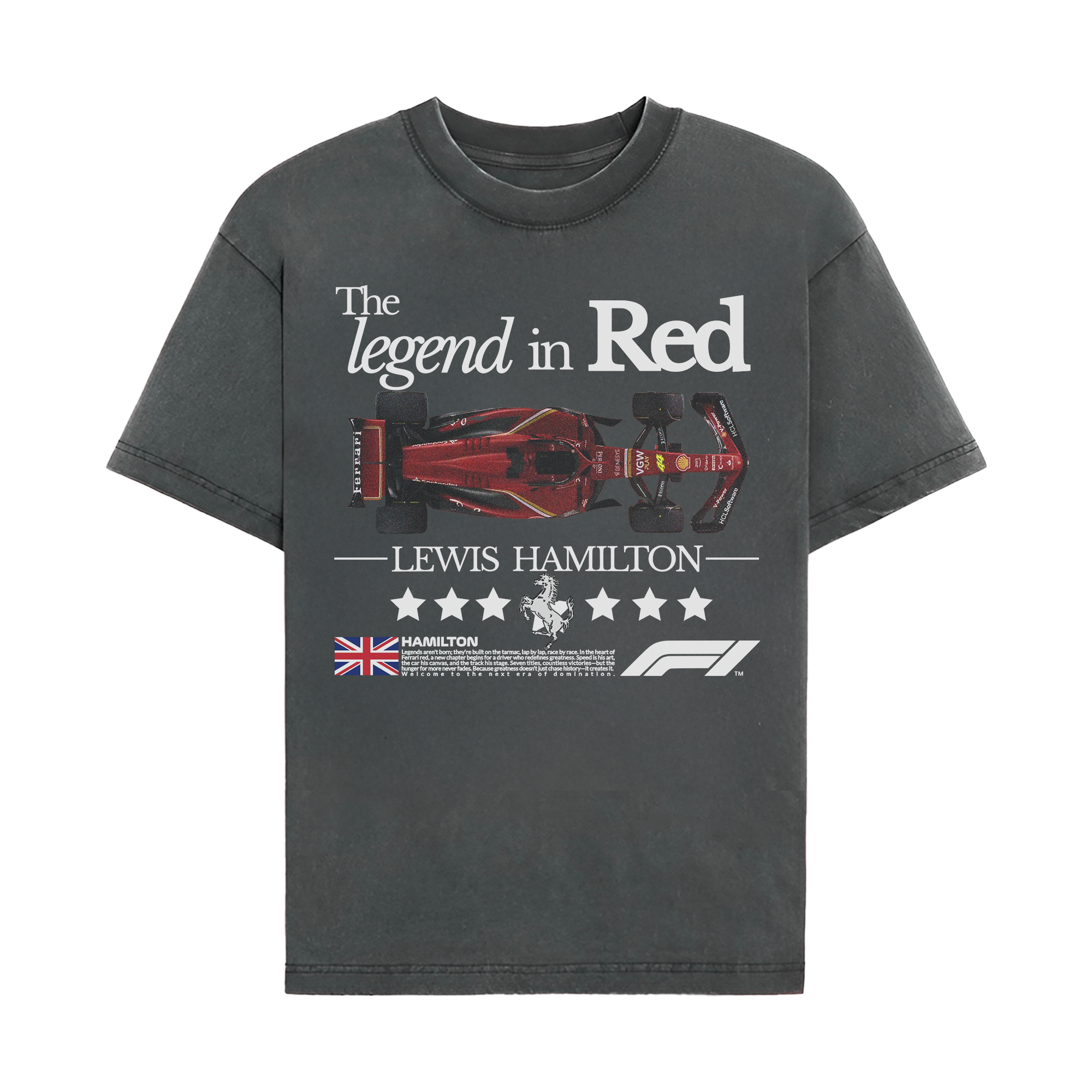 Lewis Hamilton Legend in Red T-shirt