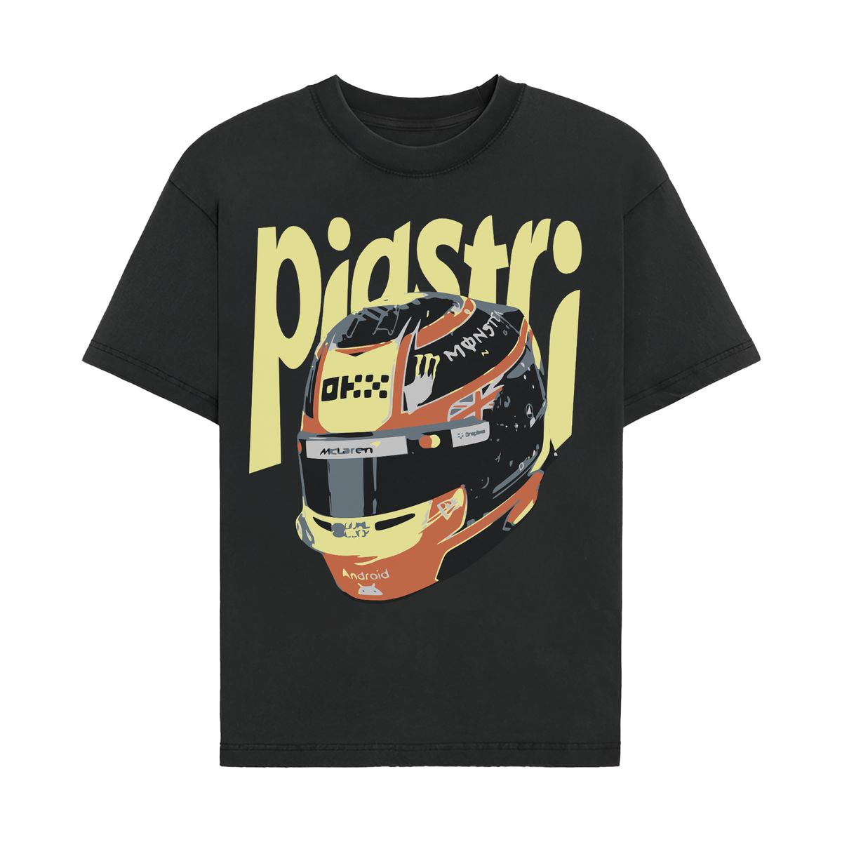 Piastri 2.0 Helmet Graphic T-shirt - Black front