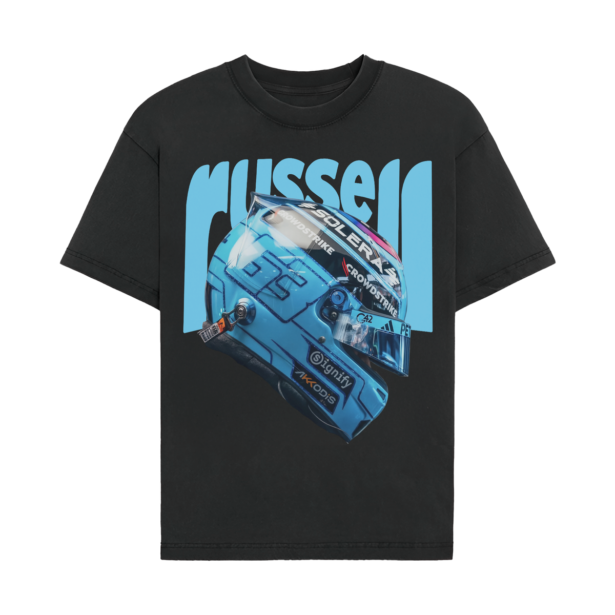 Russell Helmet Tee - Black front