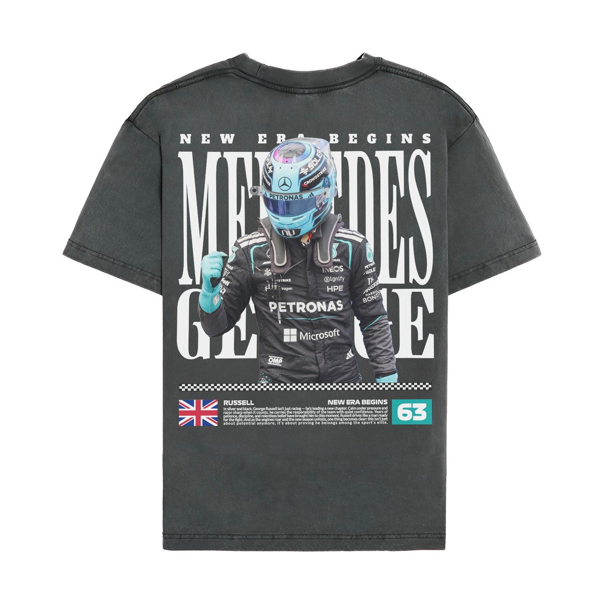 Russell Legacy Graphic Tee - Washed Black back