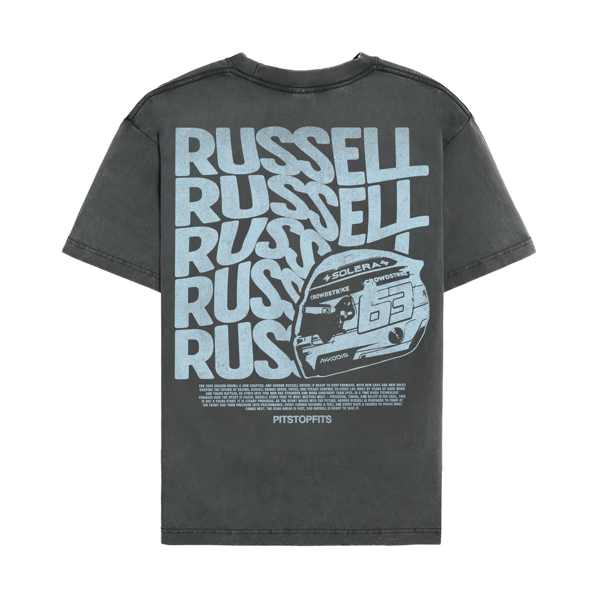 Russell Twist Vintage Tee - Washed Black back
