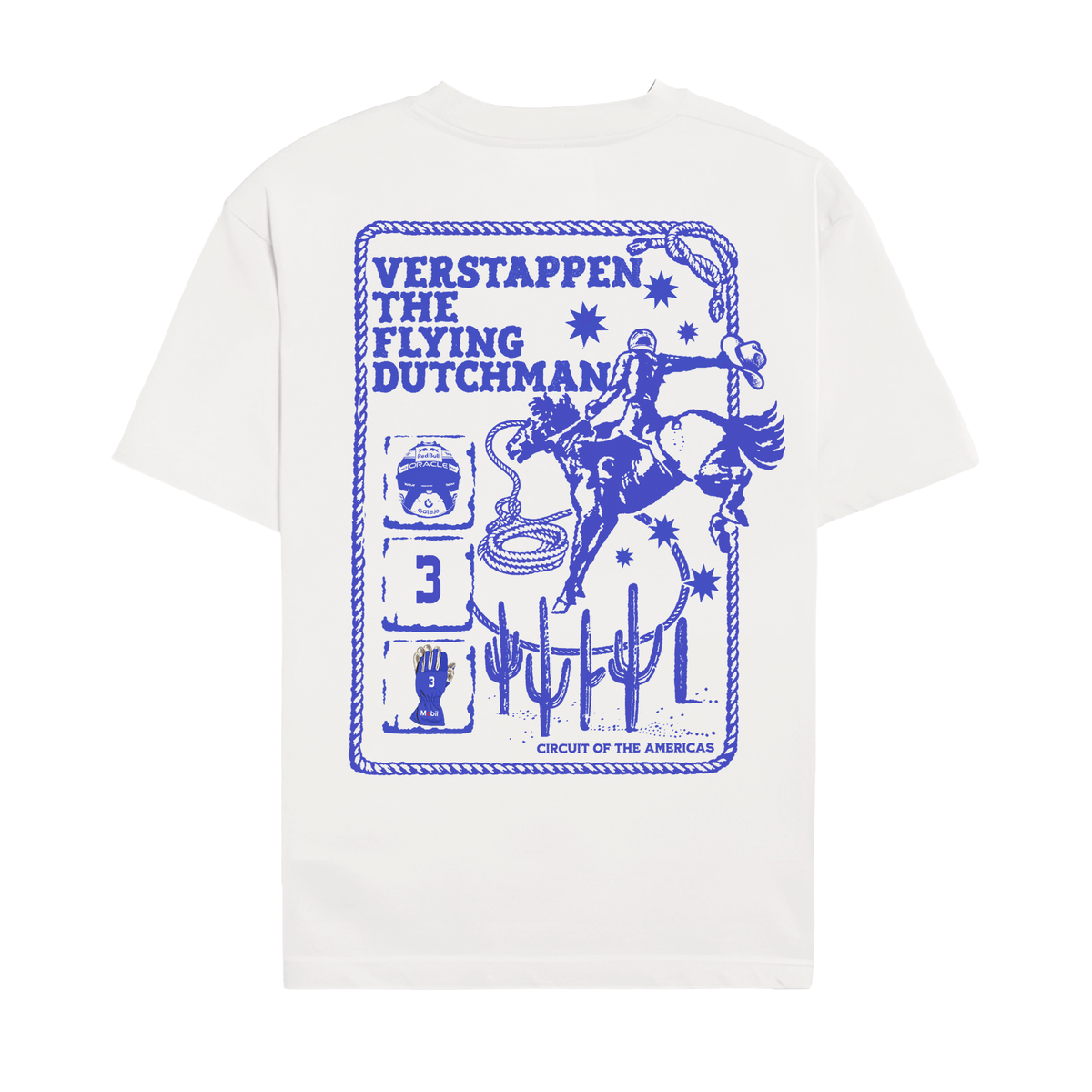 Verstappen Cowboy Tee - White back