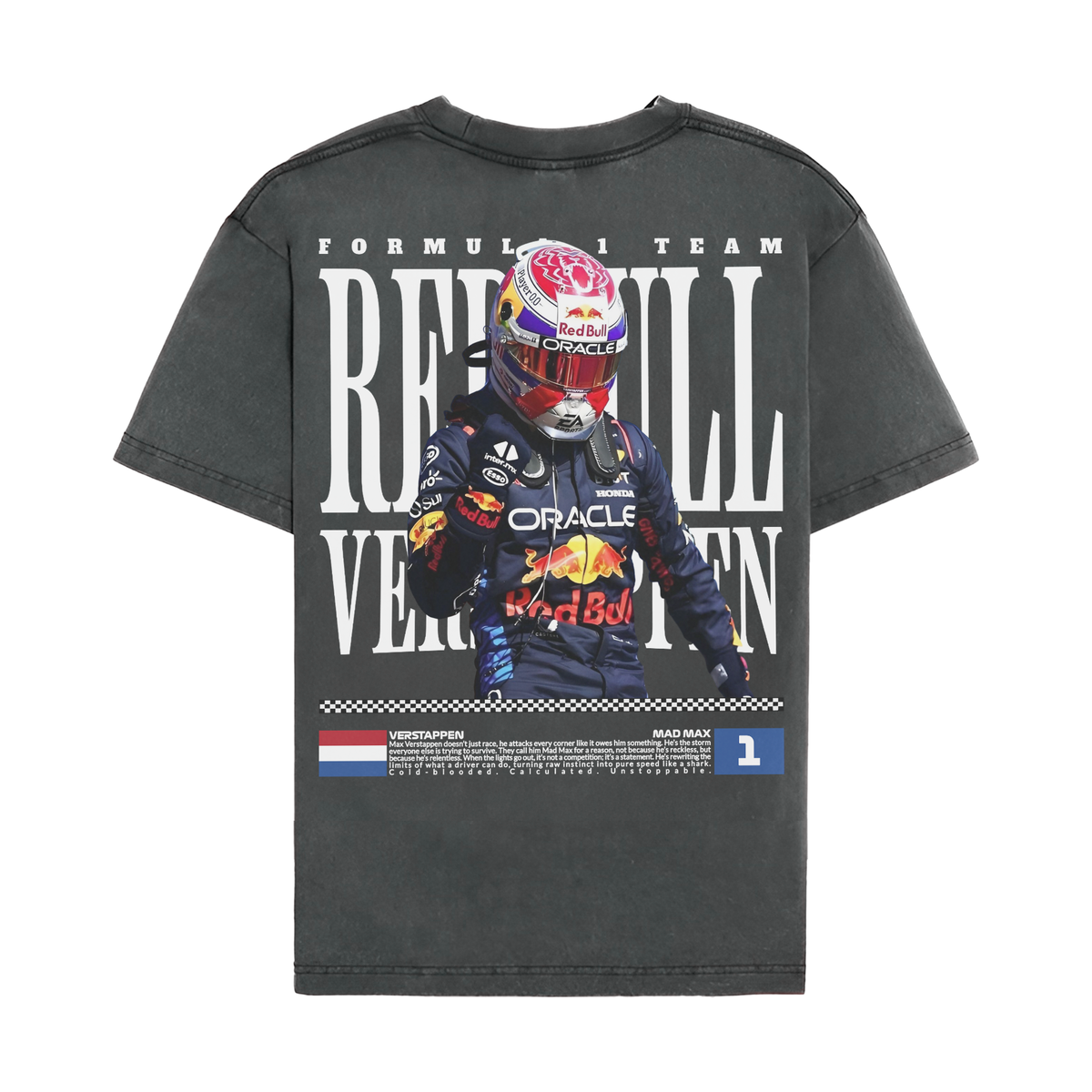 Verstappen Legacy Graphic Tee - Washed Black back