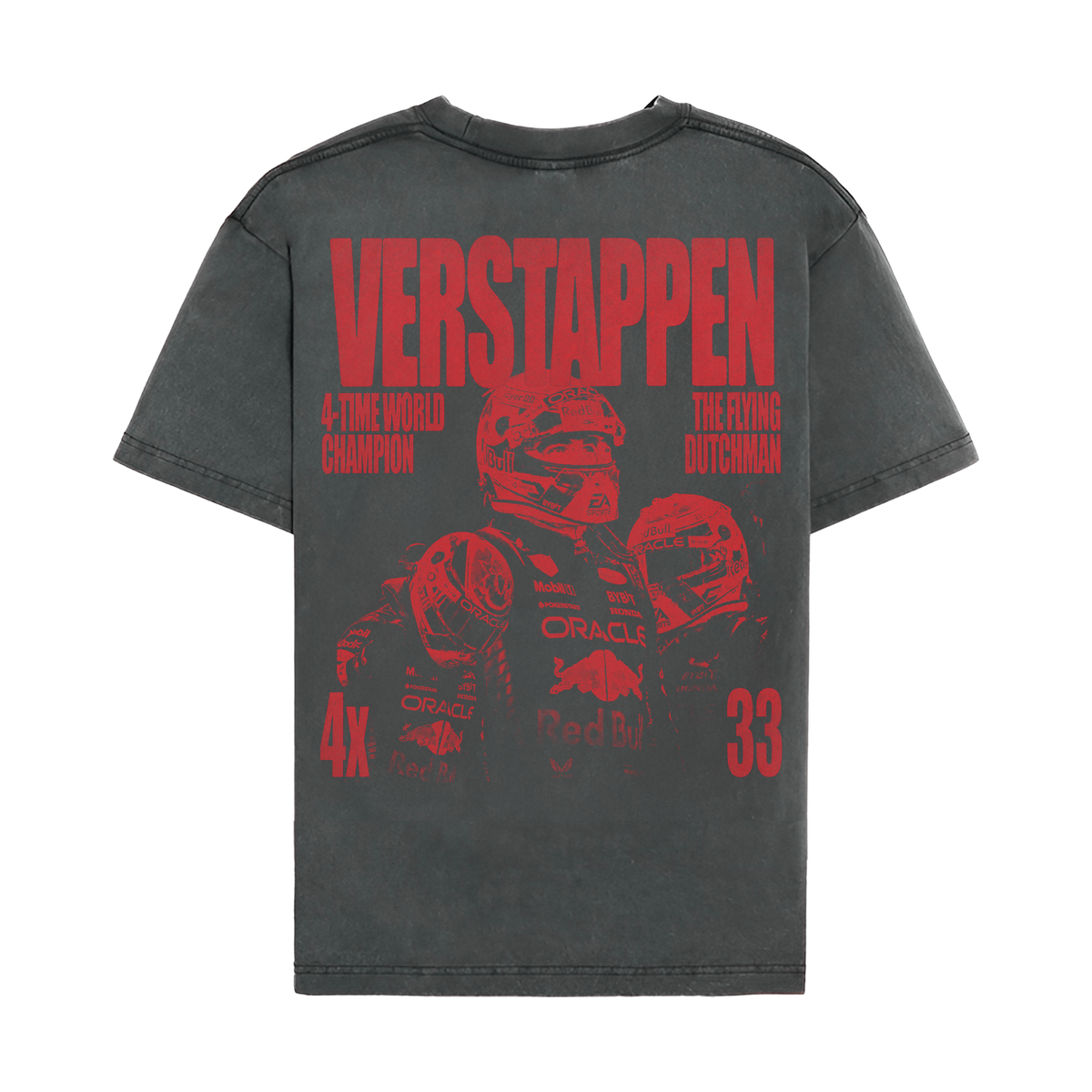 Verstappen Vintage Shirt - Washed Black back